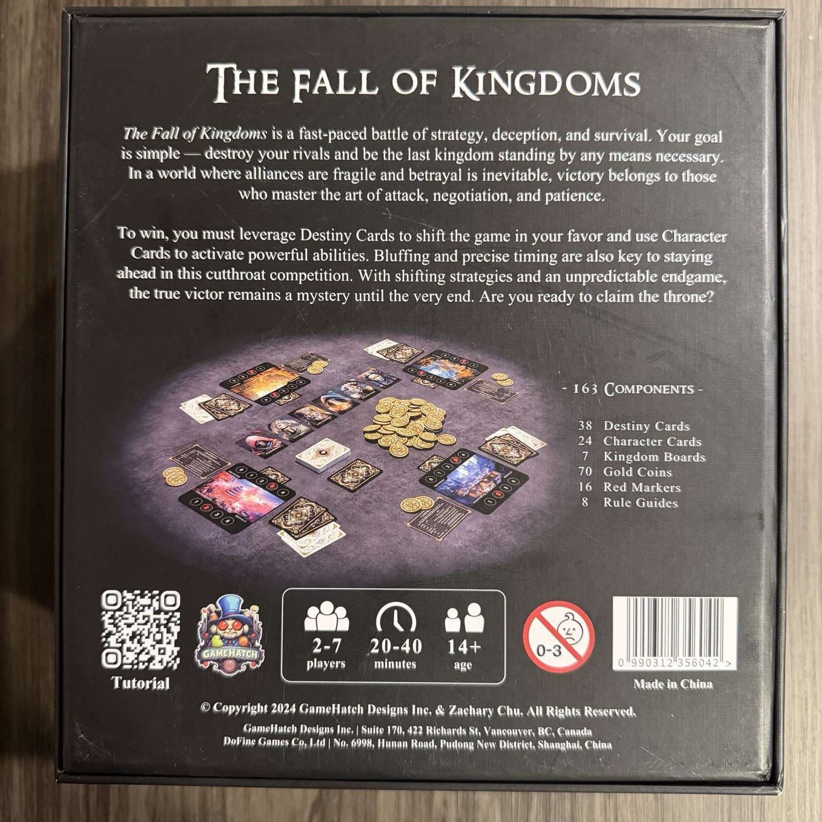The Fall of Kingdoms Founders Edition Board Game