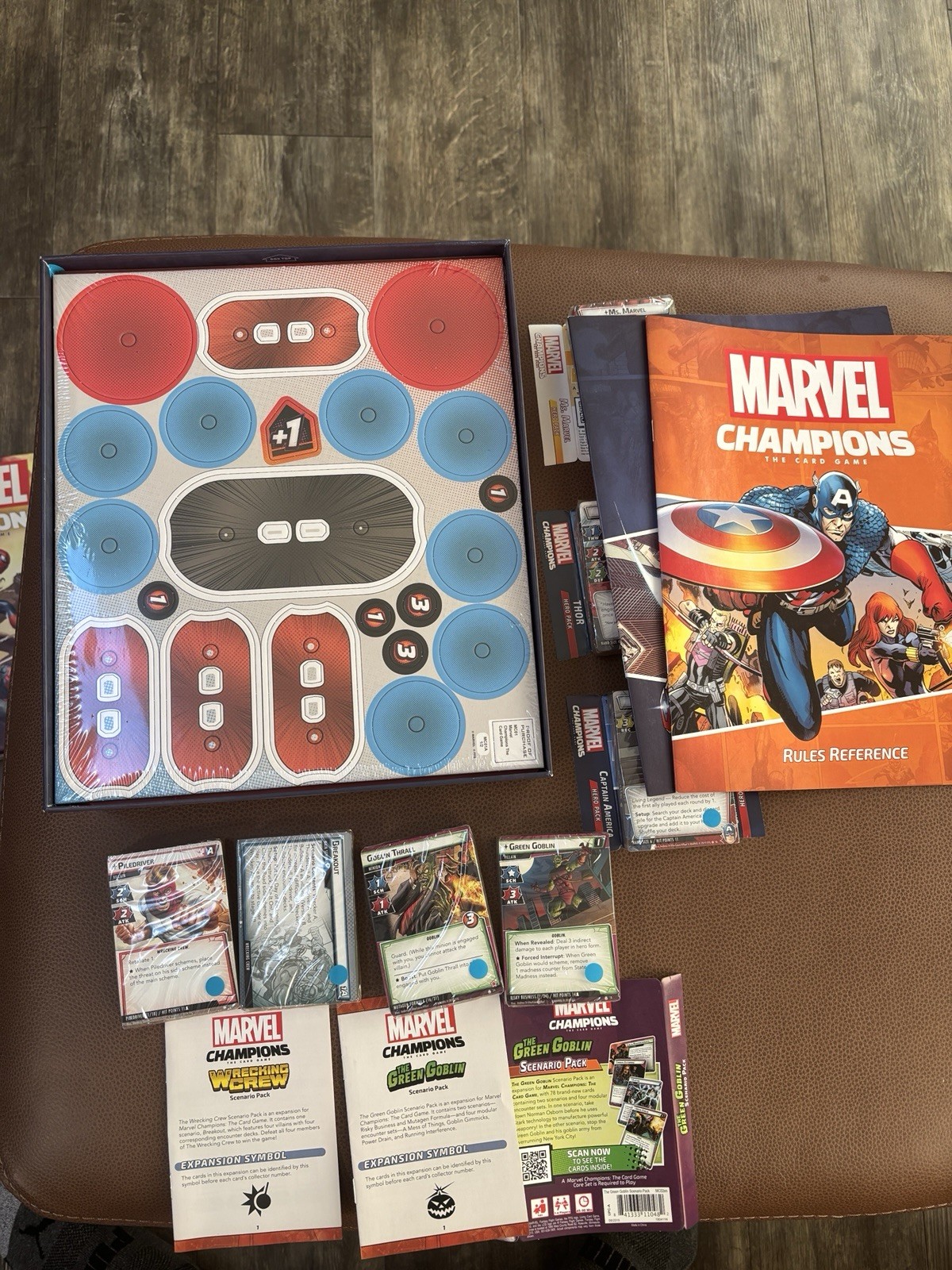 Marvel Champions Base Game + Hero Packs Captain America Thor Ms Marvel + MORE