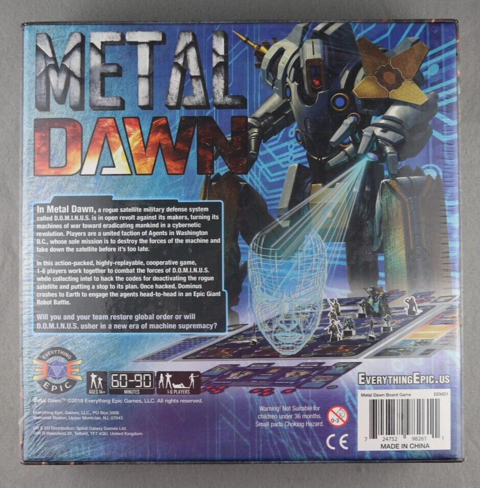 METAL DAWN KICKSTARTER TECH WAR DELUXE BOARD GAME NEW SEALED EVERYTHING EPIC OOP
