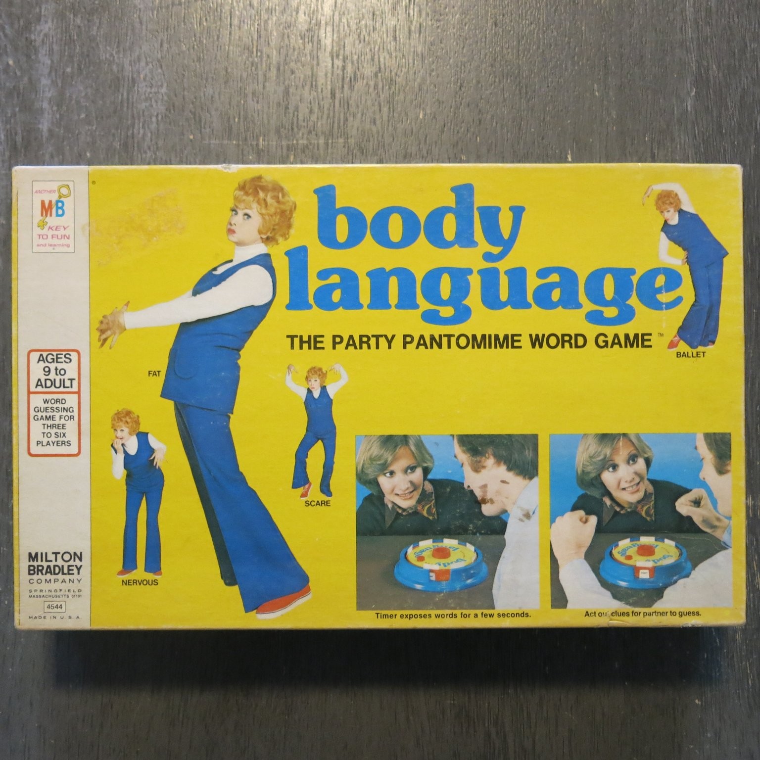 Body Language Milton Bradley Board Game 3-6 Players Ages 9+ 1975 Plastic