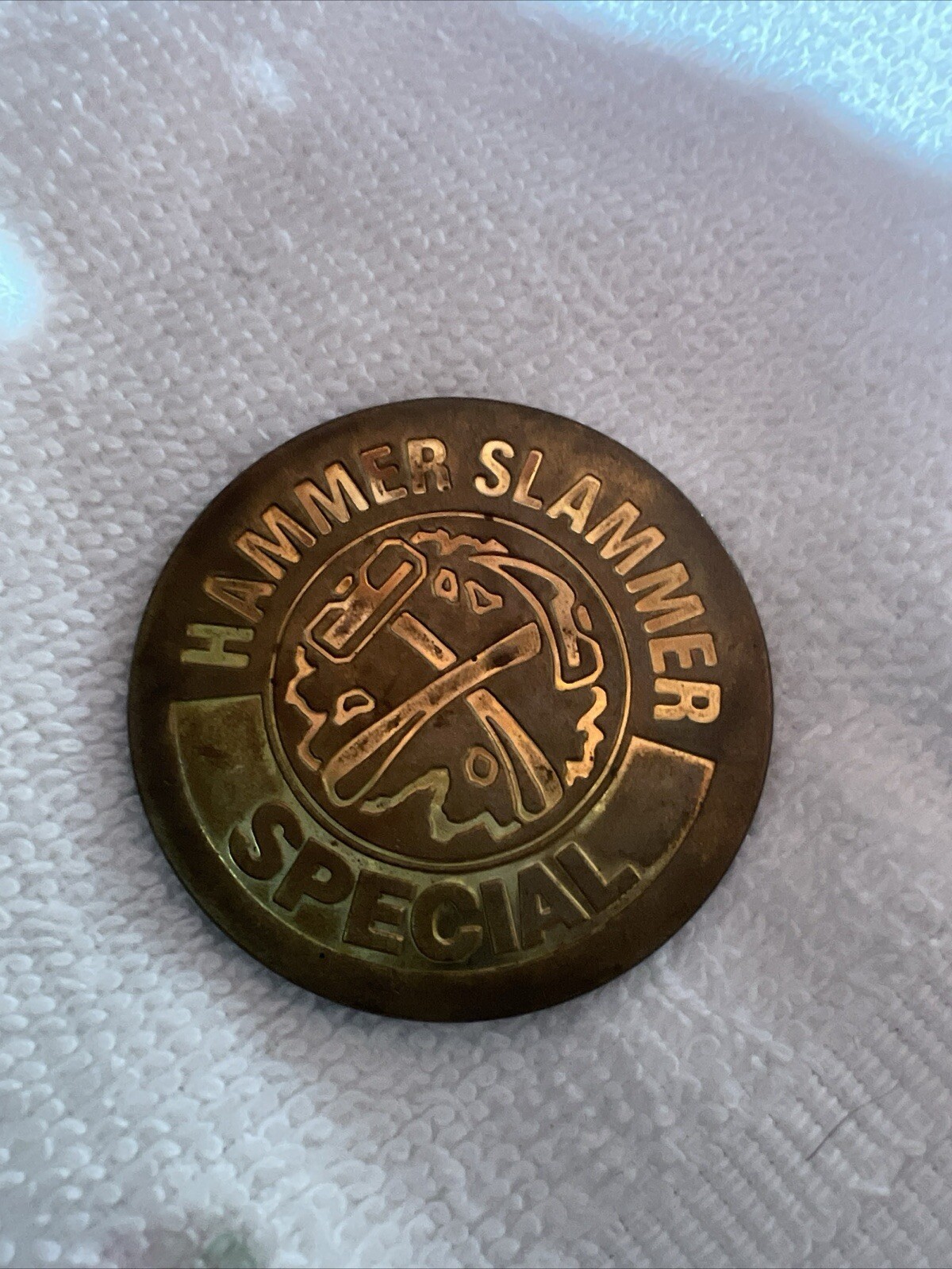 Pog Hammer Slammer Special Mondo METAL Brass 1994 Slammer Whammers! Imperial