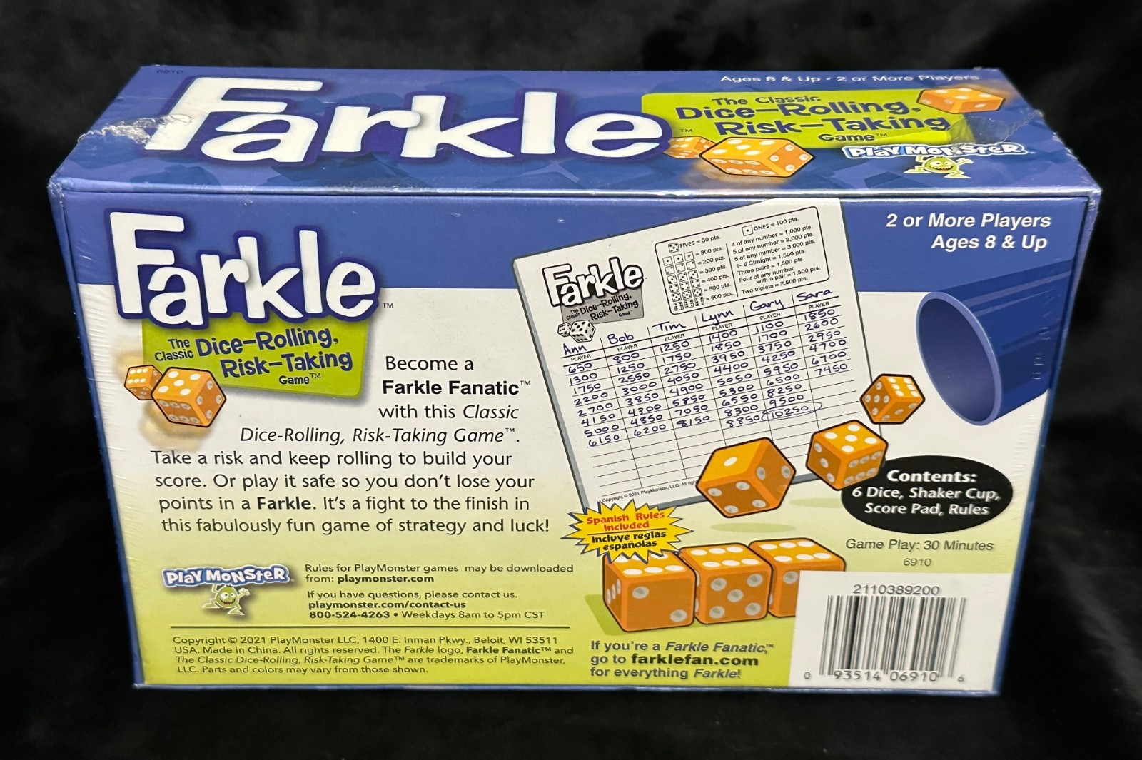 Farkle Classic Dice Game – Family & Friends Party Night, Fast Dice Rolling Fun