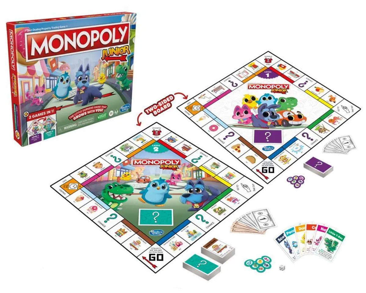 Hasbro Monopoly Junior 2-Sided Board Game [HSBF8562]