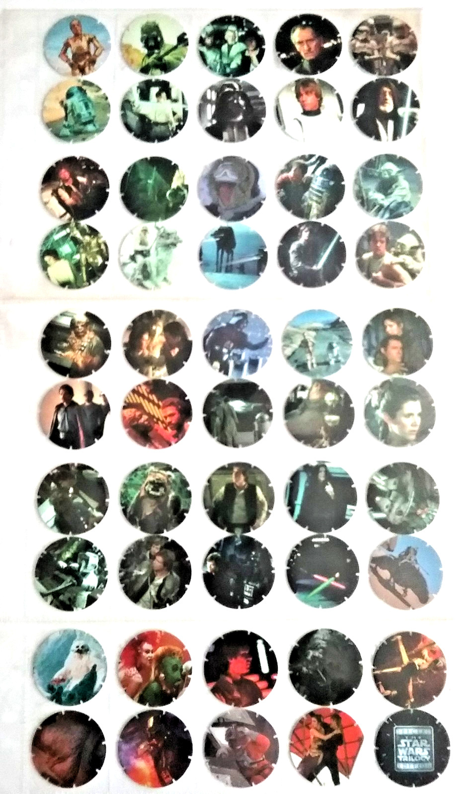 Star Wars Trilogy COMPLETE SET of 50 Walkers Tazos Pogs 1996