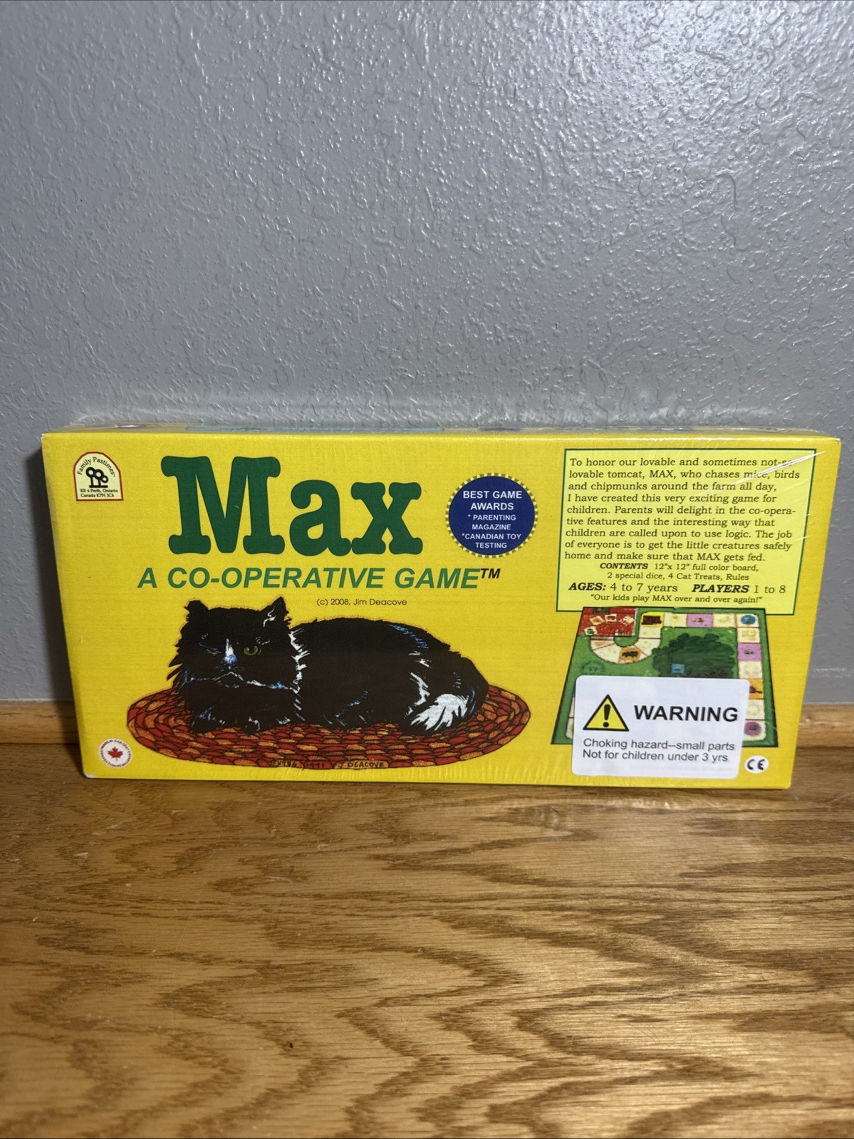 Sealed Family Pastimes Max A Co-Operative Board Game Ages 4-7 Players 2-8 New