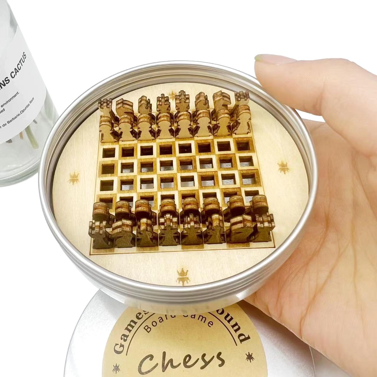 Mini Wooden Travel Chess Set