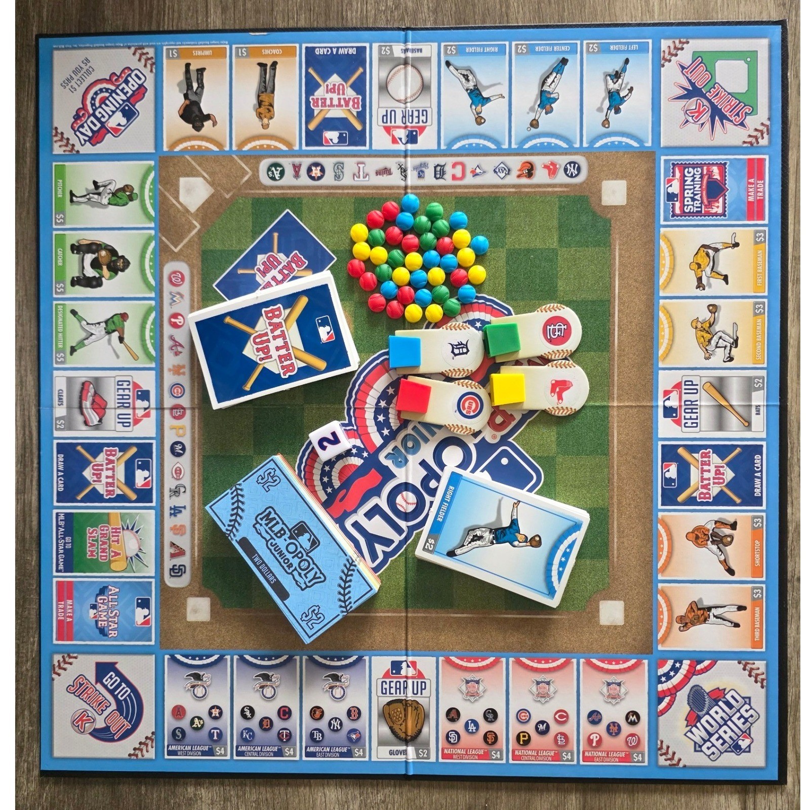 MasterPieces MLB-Opoly Junior Board Game Collector’s Edition Baseball Kids 6+