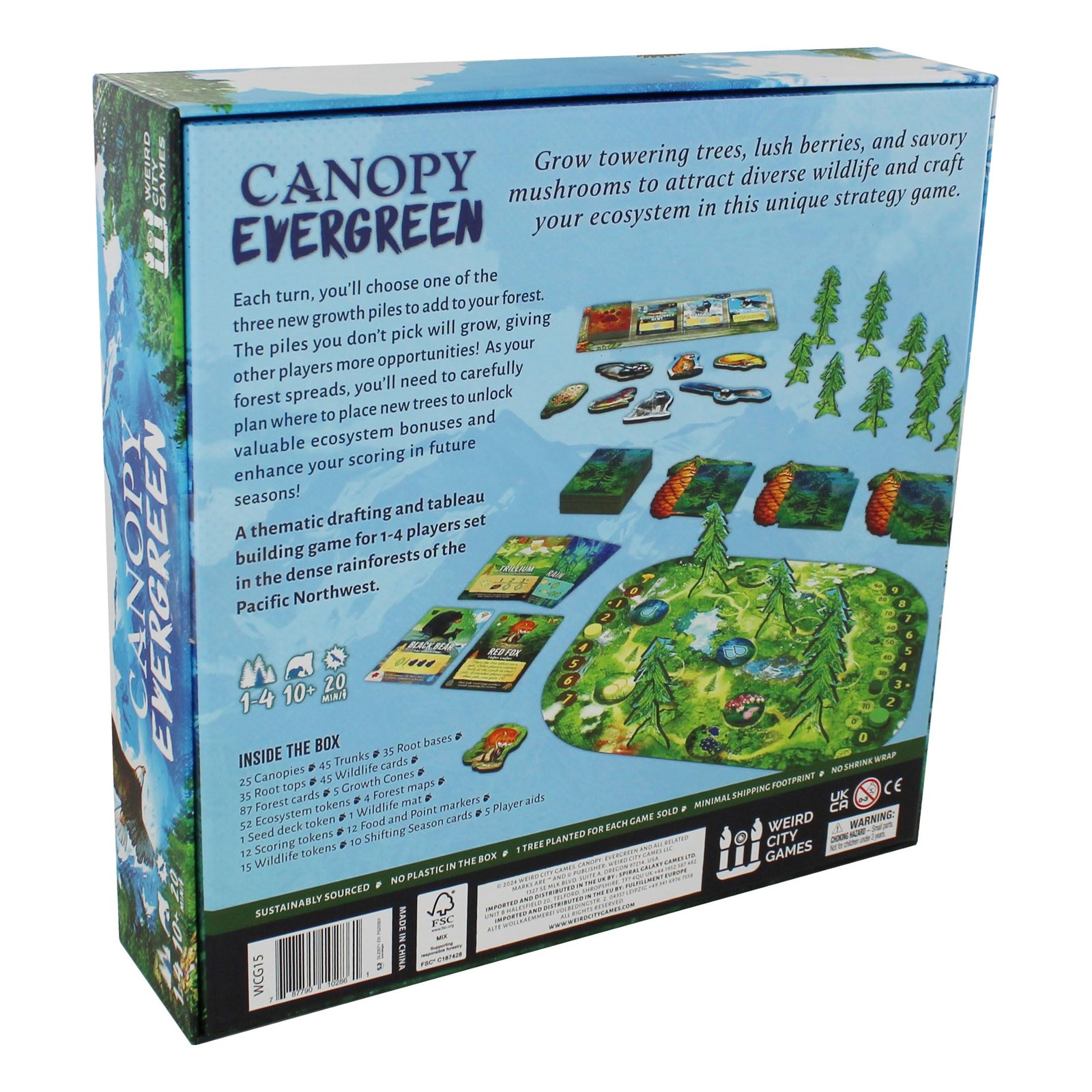 Canopy Evergreen – Strategy Board Game – for 1 to 4 Players and Ages 10+