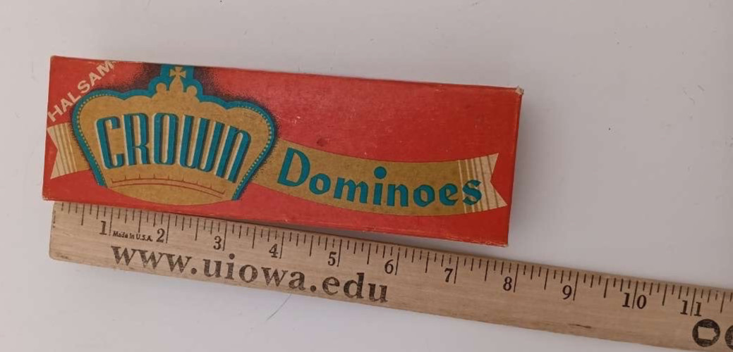 Vintage Halsam Crown Dominoes No 220 Set 1950s Milton Bradley 27/28 Pieces 1950s