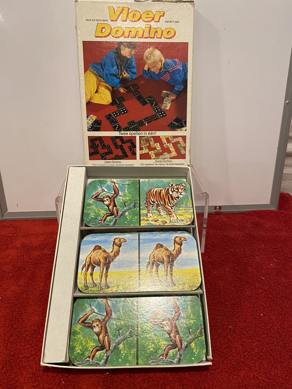 Vloer Domino Game Animals Leerspel Vintage Hema BV Amsterdam Dutch Game