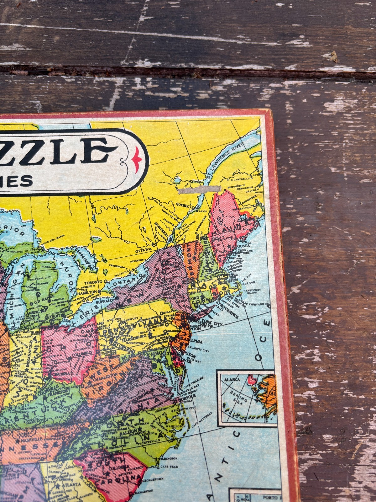 Vintage Map of the United States puzzle Wilder Co. No 24N Complete!