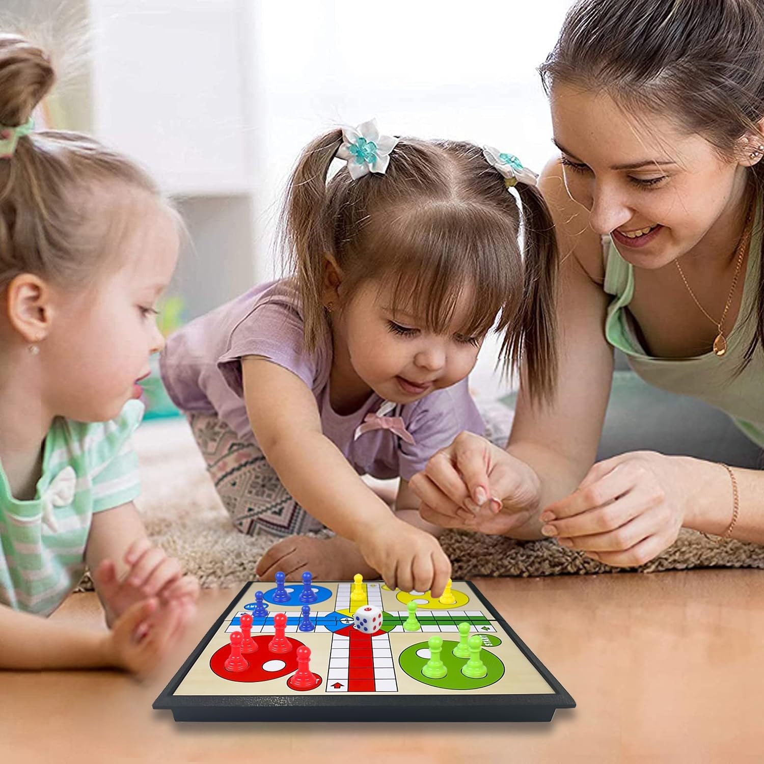 Mini Magnetic Ludo Travel Board Game Set, Folding Design and LightWeight, Gif…
