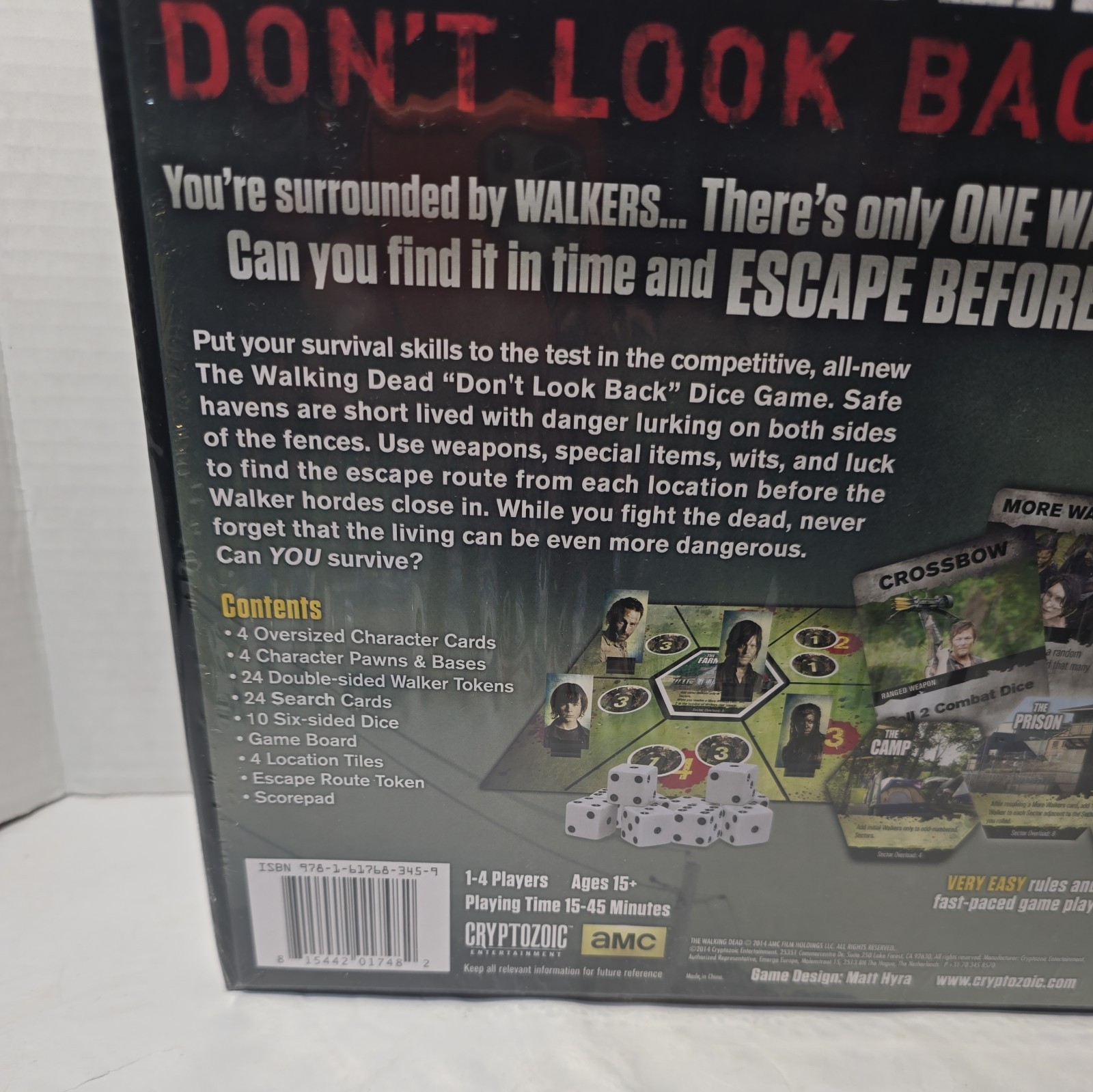 The Walking Dead AMC Don’t Look Back Board Game Dice Rolling Game 1-4 Players