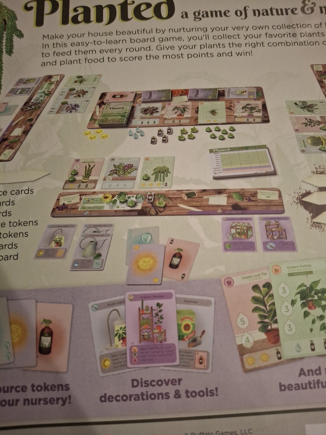 NEW! PLANTED By Buffalo Games Harding Board Game, Game of Nature & Nature