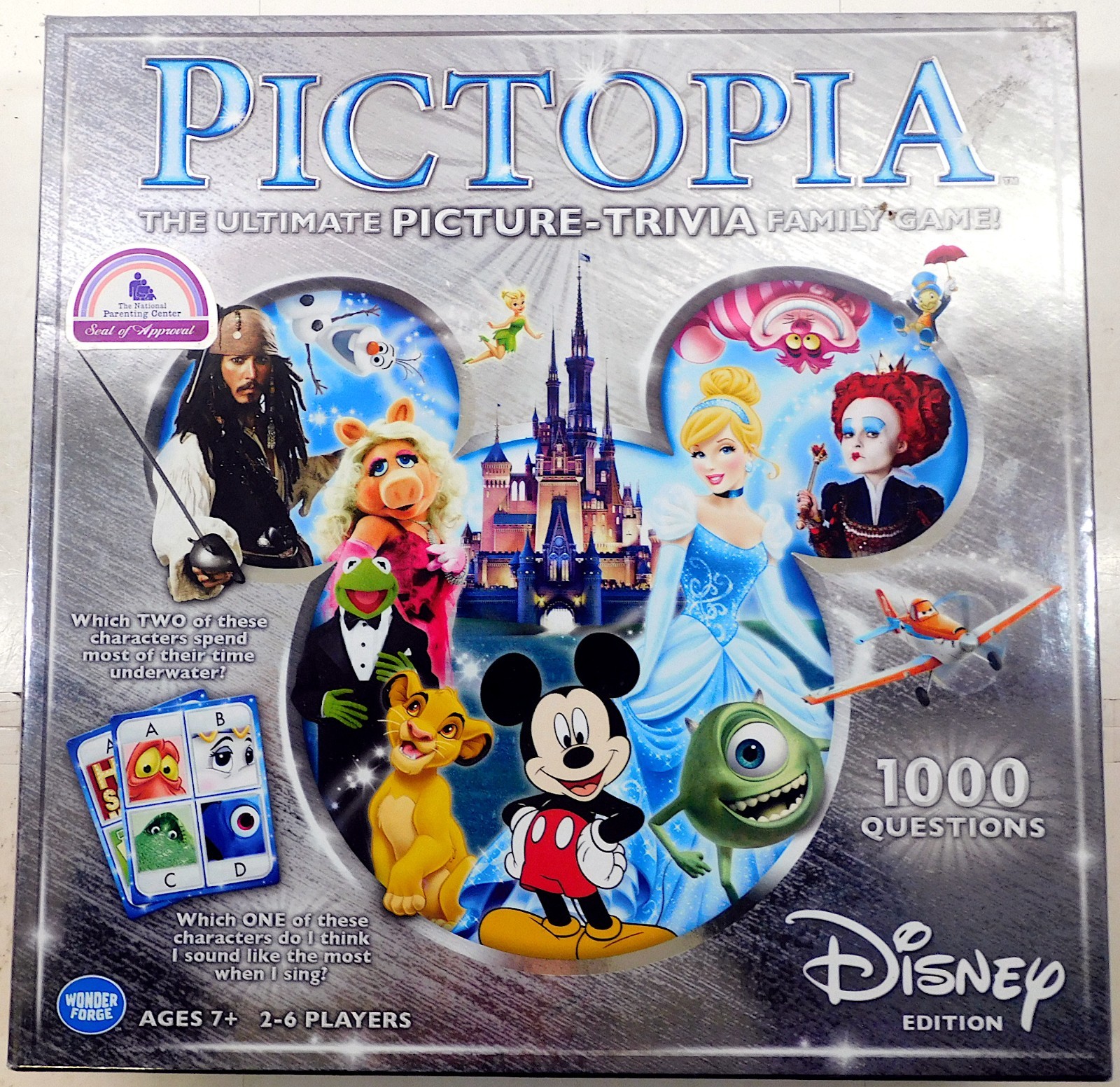 Pictopia World of Disney Edition Family Picture Trivia Board Game