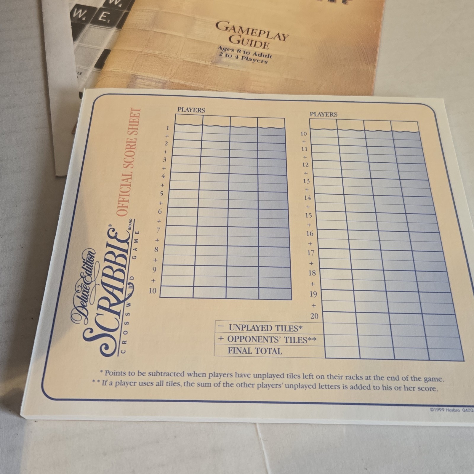 1999 Scrabble Deluxe Rotating Turntable Edition w/Maroon Tiles **COMPLETE**