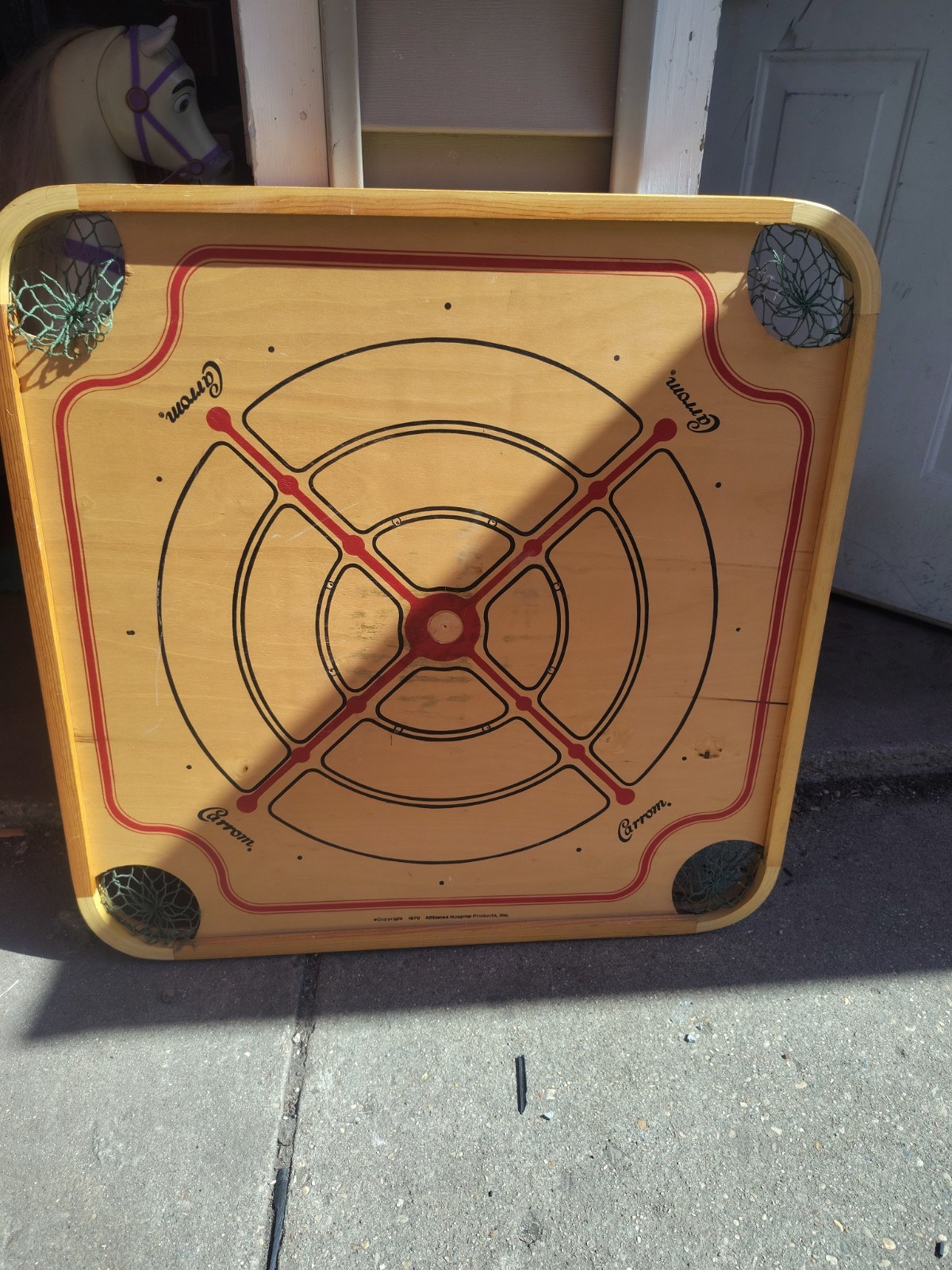 Vintage 1970 Carrom Double Sided Game Board . Game Room/man Cave.