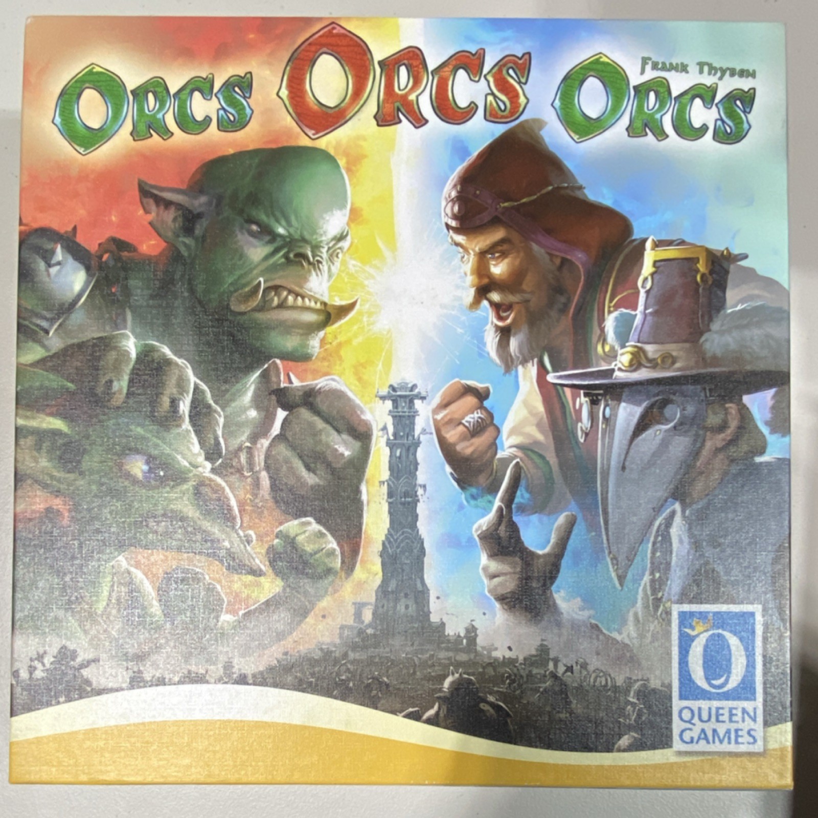 Queen Games Orcs Orcs Orcs Fantasy Board Game, Complete, Ages 10+, 2 Players