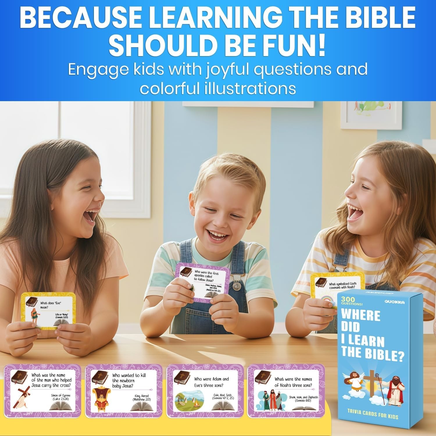 300 Engaging Bible Trivia Card Questions – Fun Bible Games for Kids and Famil…