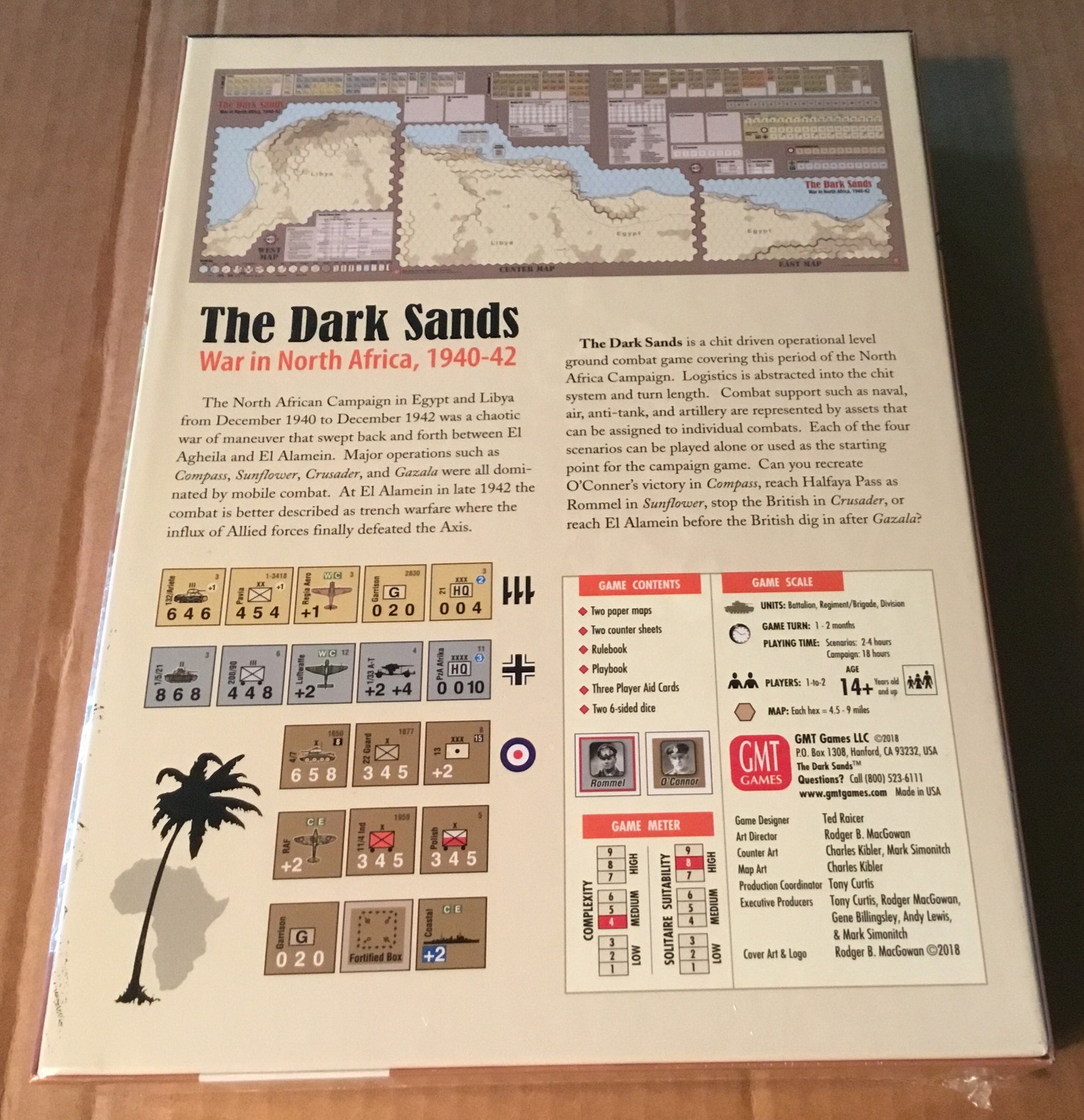GMT Games The Dark Sands War In North Africa 1940-42 New Factory Sealed Wargame