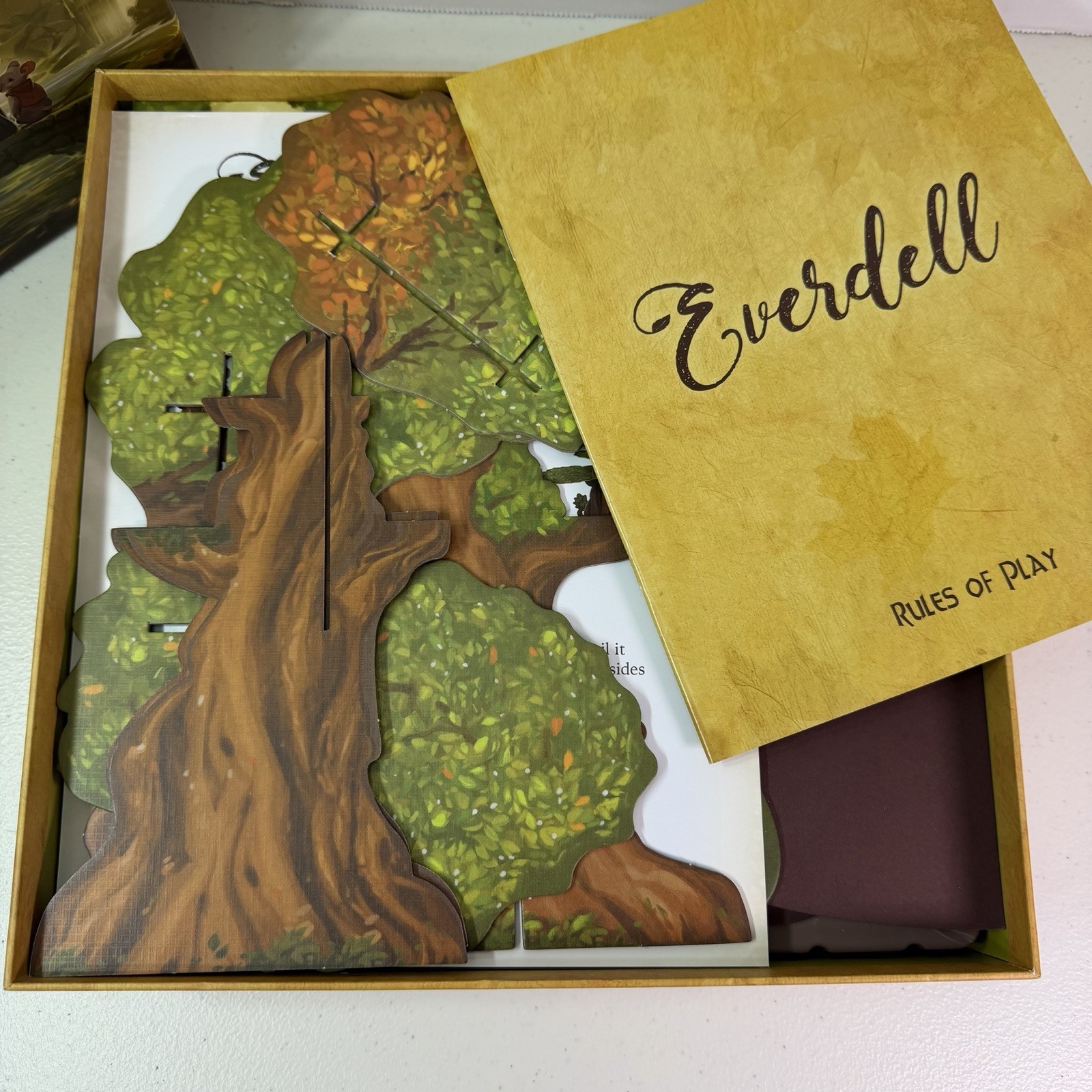 Everdell Board Game 2nd Edition Starling Games Unplayed Cards Sleeved COMPLETE