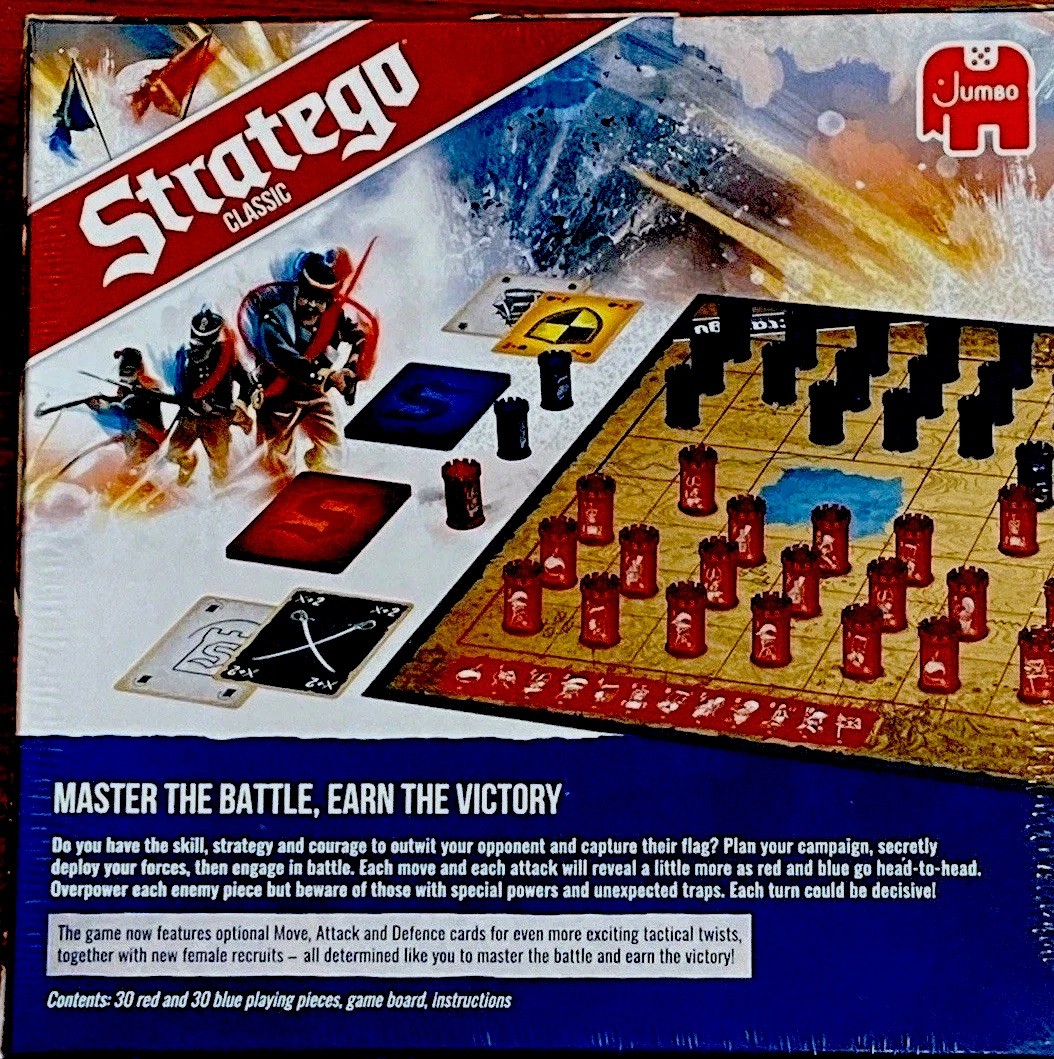 Stratego: Classic War Strategy 2024 Xtra Game Variant Battle Cards Jumbo SEALED