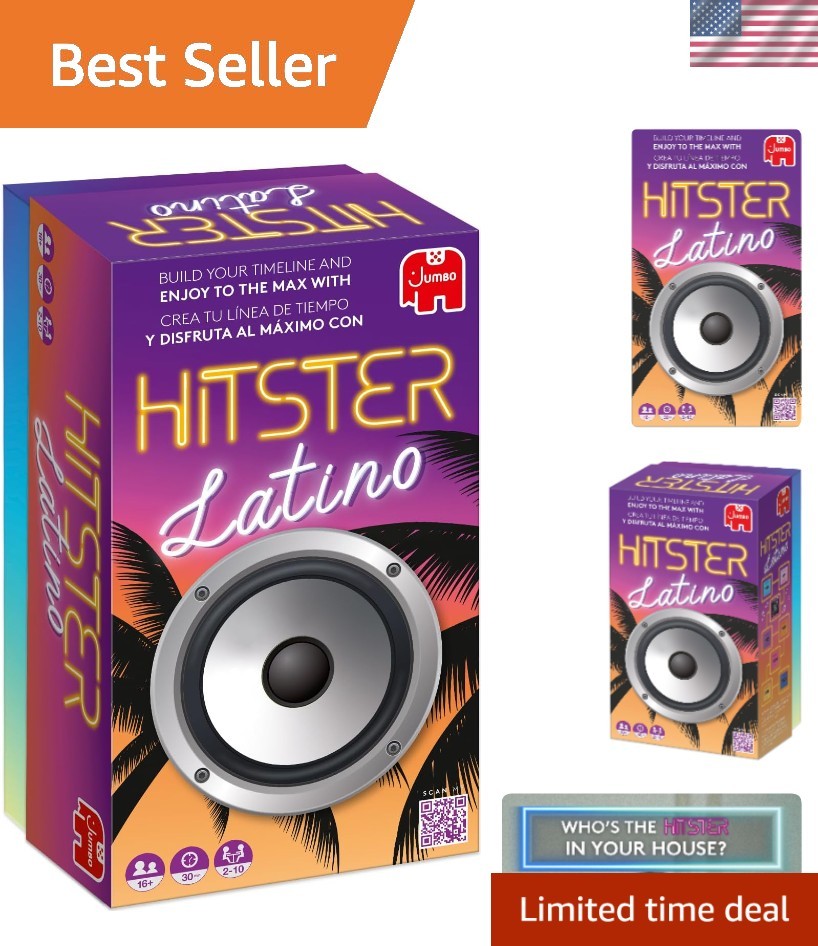 Hitster – Latino, Fun Music Quiz Card Game, 2-10 Players – 300 Latin Music Hi…