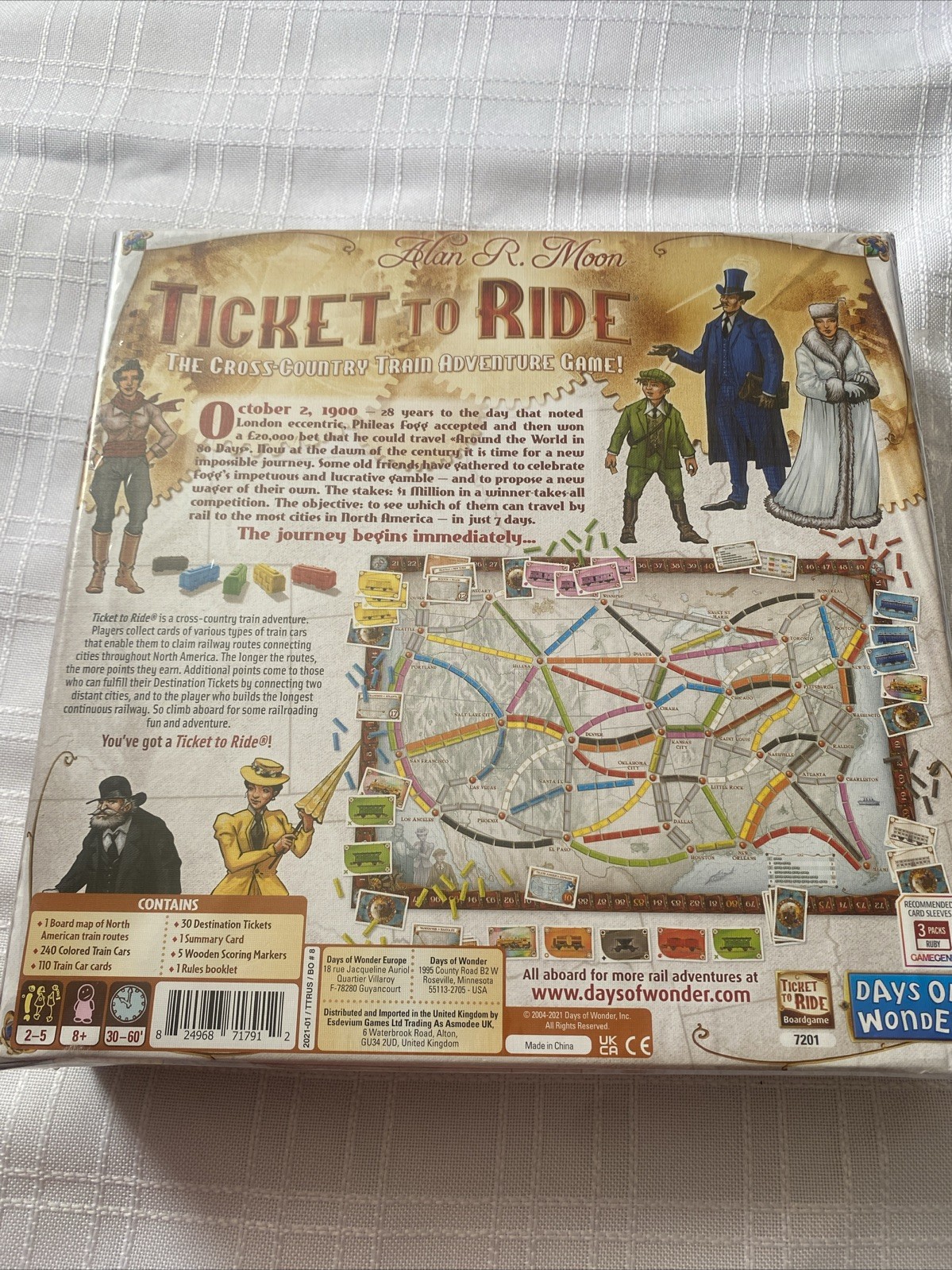 NEW Ticket To Ride by Alan R. Moon by Days of Wonder Board Game 2021 SEALED