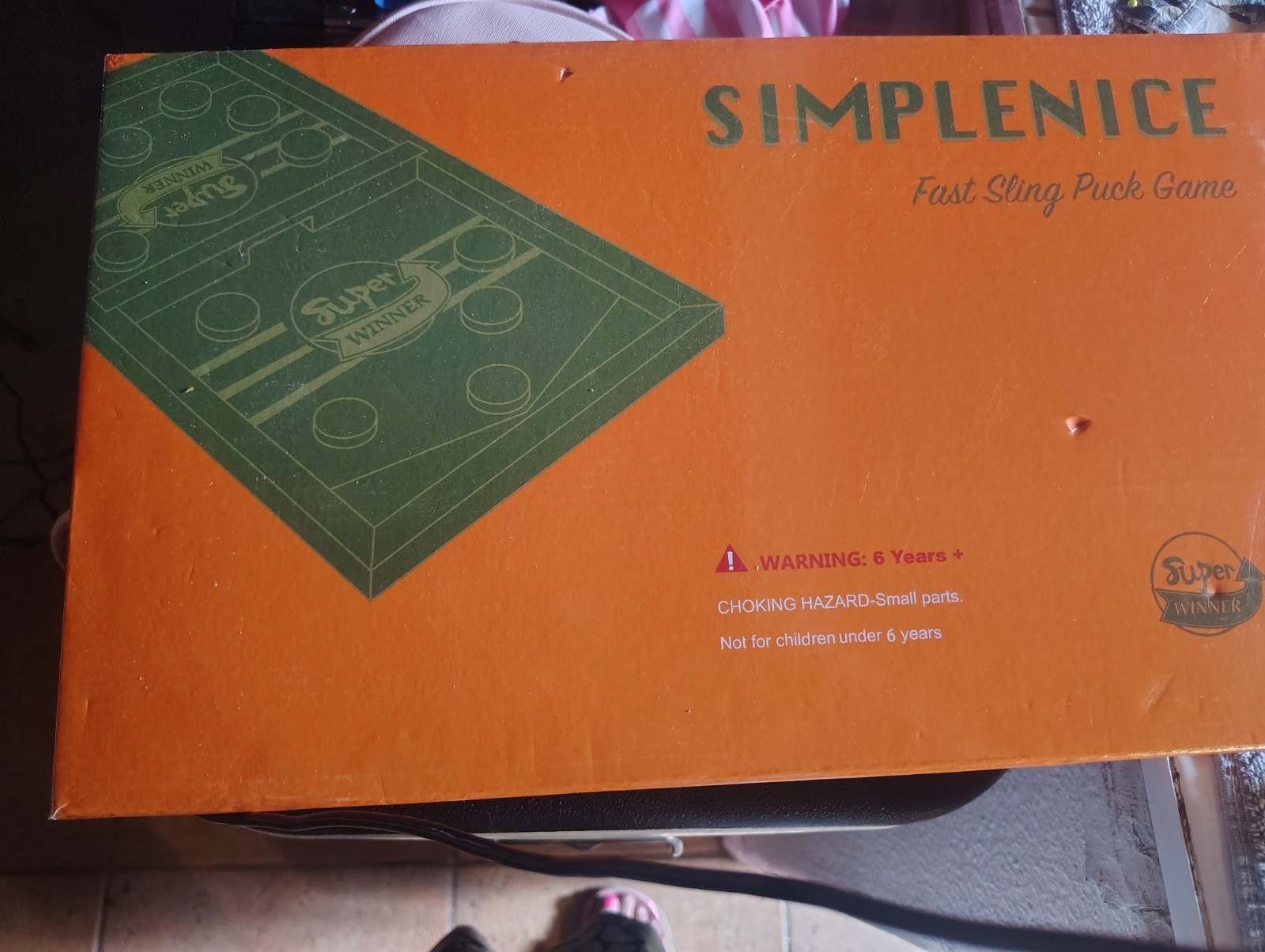 SIMPLENICE Fast Sling Puck Game Board Game 2+ Players Ages 6+ TMZ-006