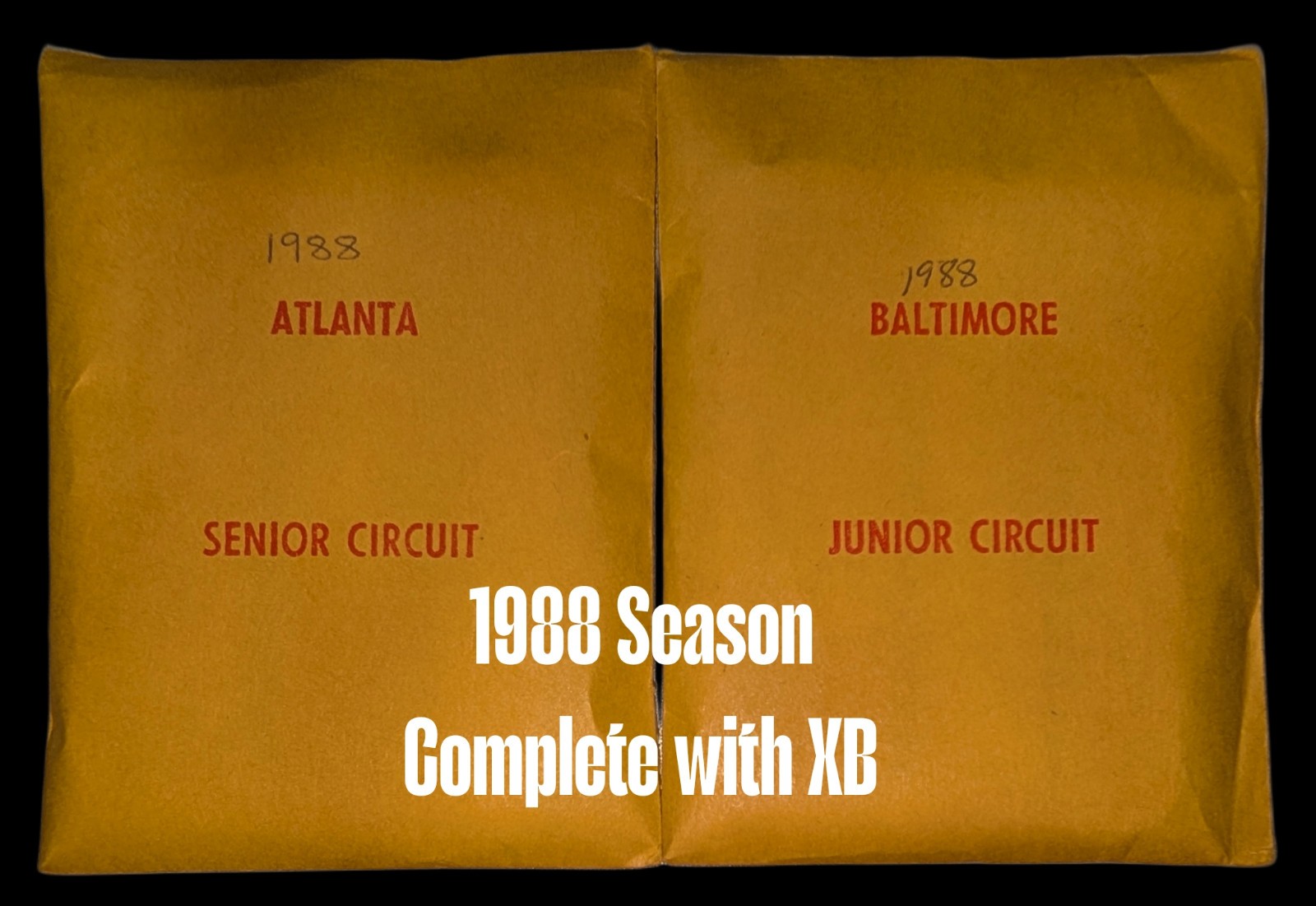 APBA Baseball Cards 1988 Season Complete with XB