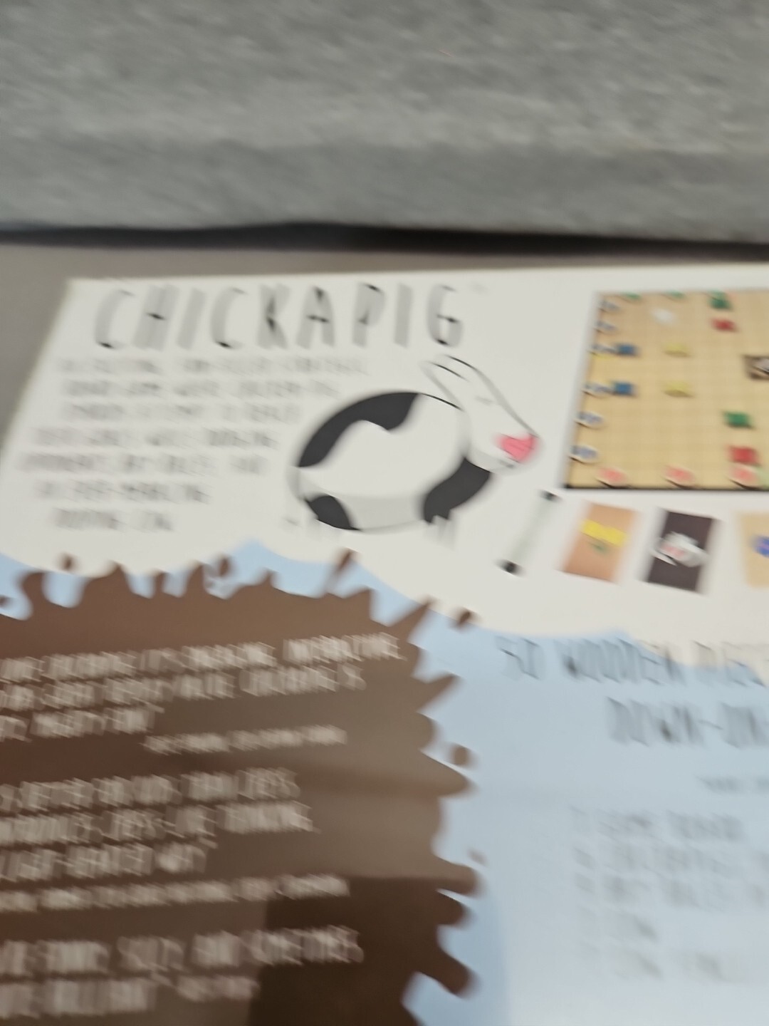 Chickapig Strategic Board Game Family Friendly Game For 2 or 4 Players with T5
