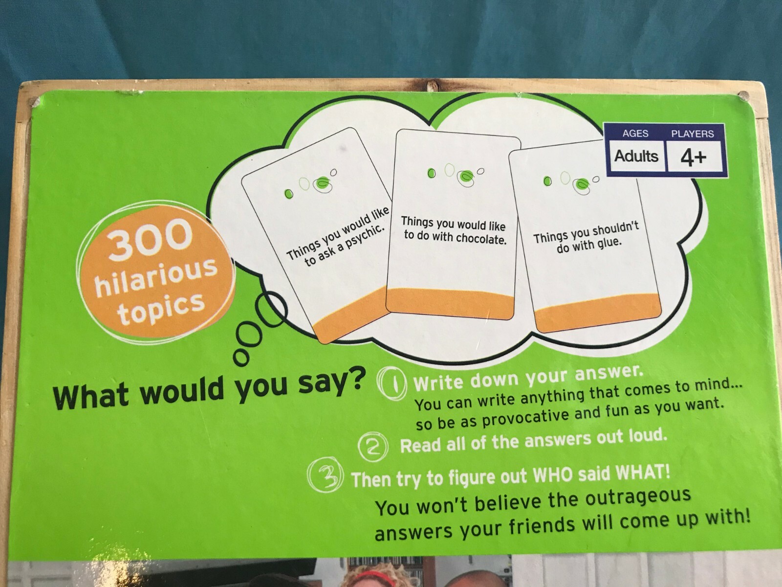 Pre-Owned 14 Years to Adult Full Size Game of Things Card/Board Game in Wood Box