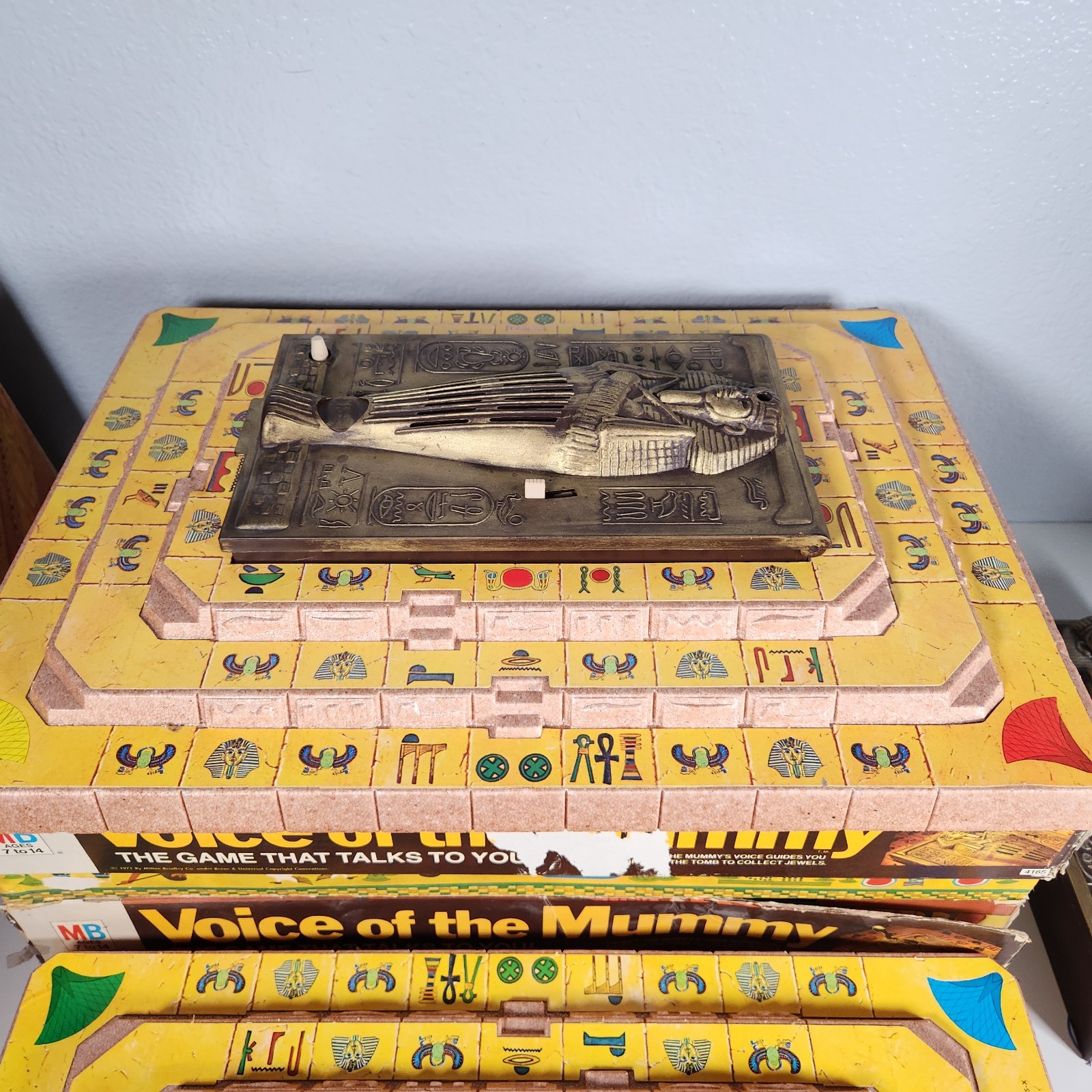 3 Milton Bradley Board Game – 1971 – VOICE OF THE MUMMY – w/Box For Parts AS IS