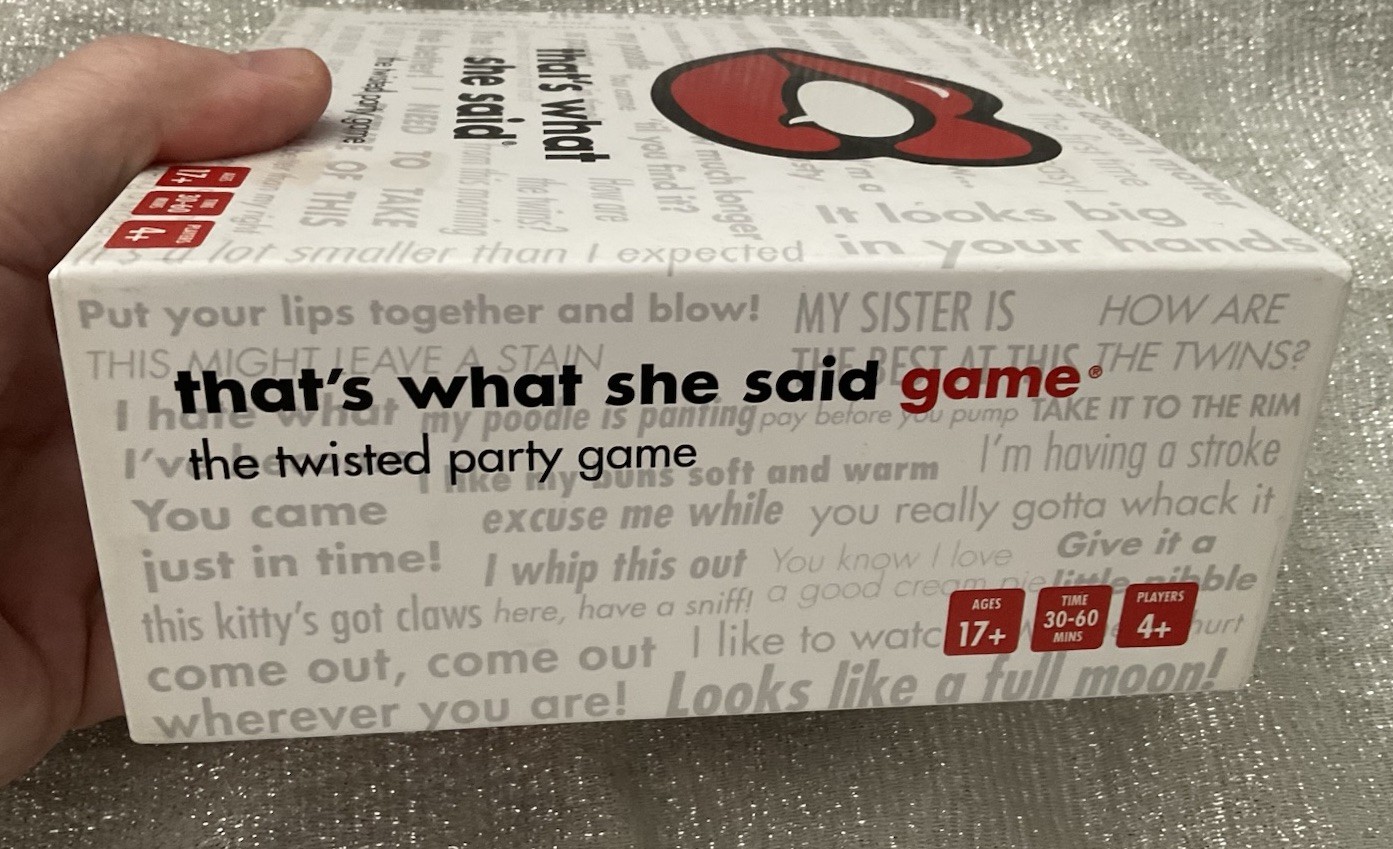 That’s What She Said The Party Board Game of Twisted Innuendos – See Pics