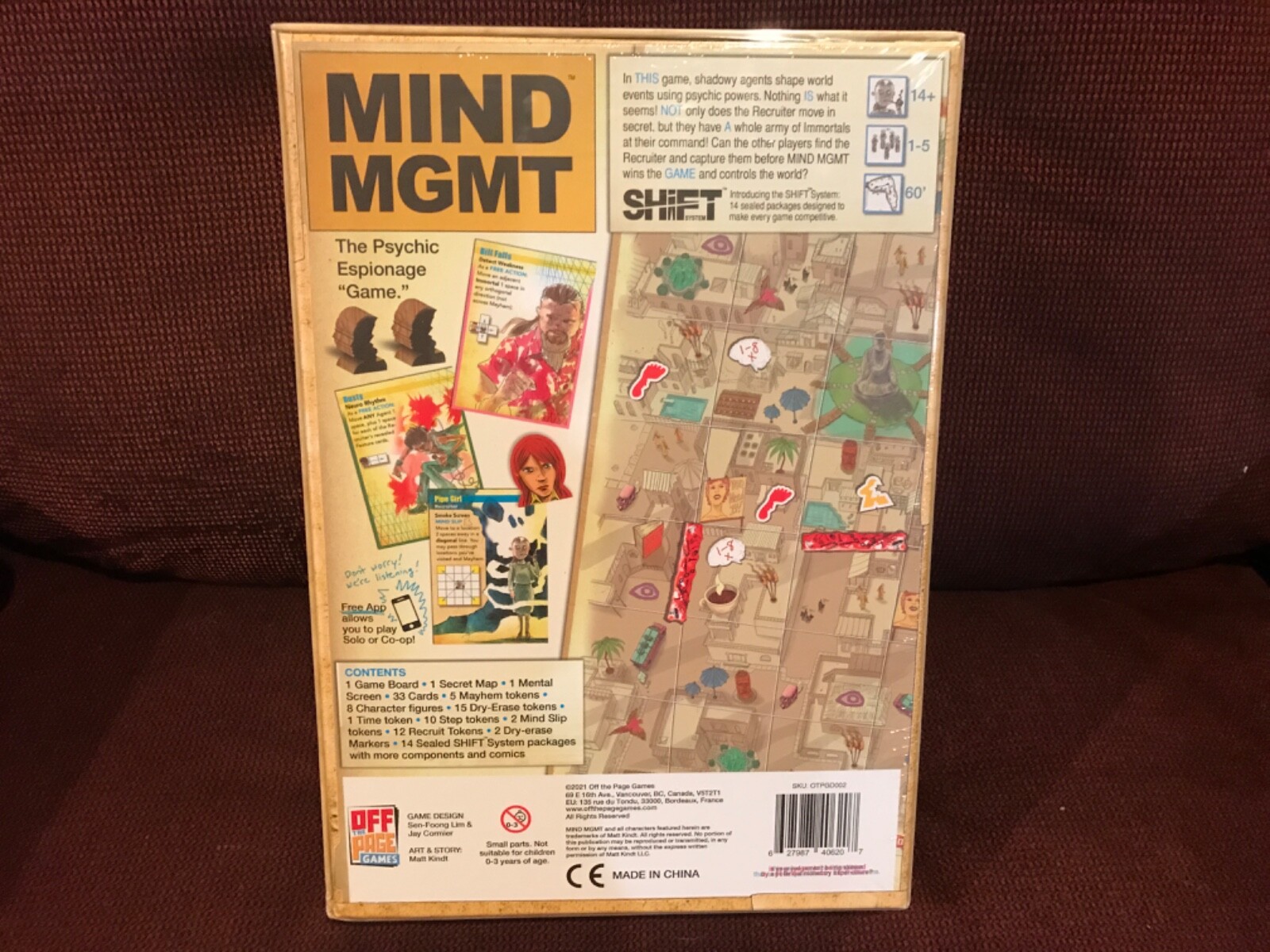 Mind MGMT Board Game KS DELUXE Edition – The Psychic Espionage Game Off the Page
