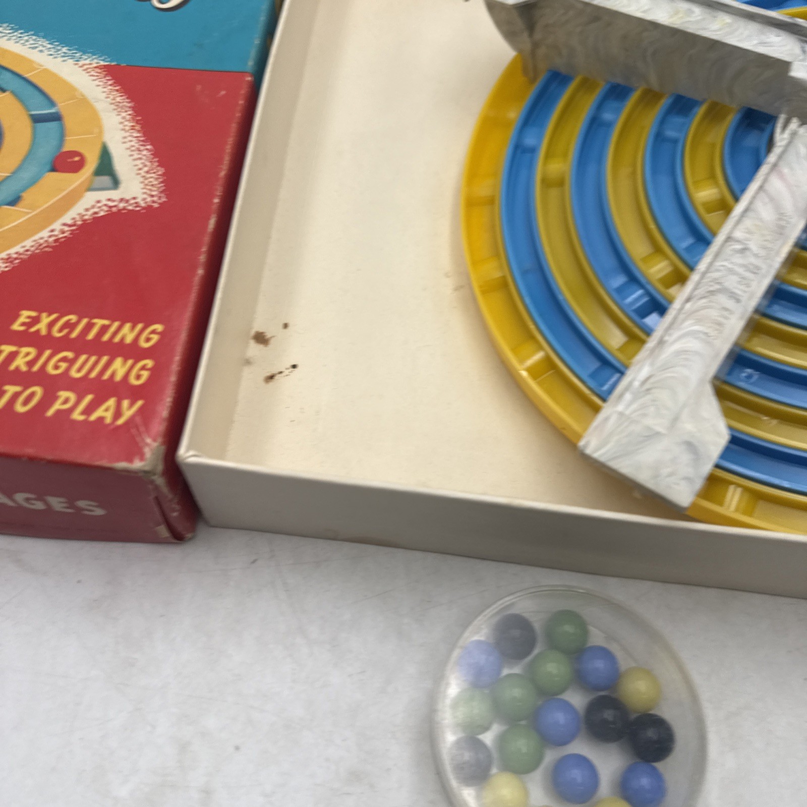 Vtg 1952 Stadium Checkers Board Game W. H Schaper Mfg Co. Complete Orig. Box