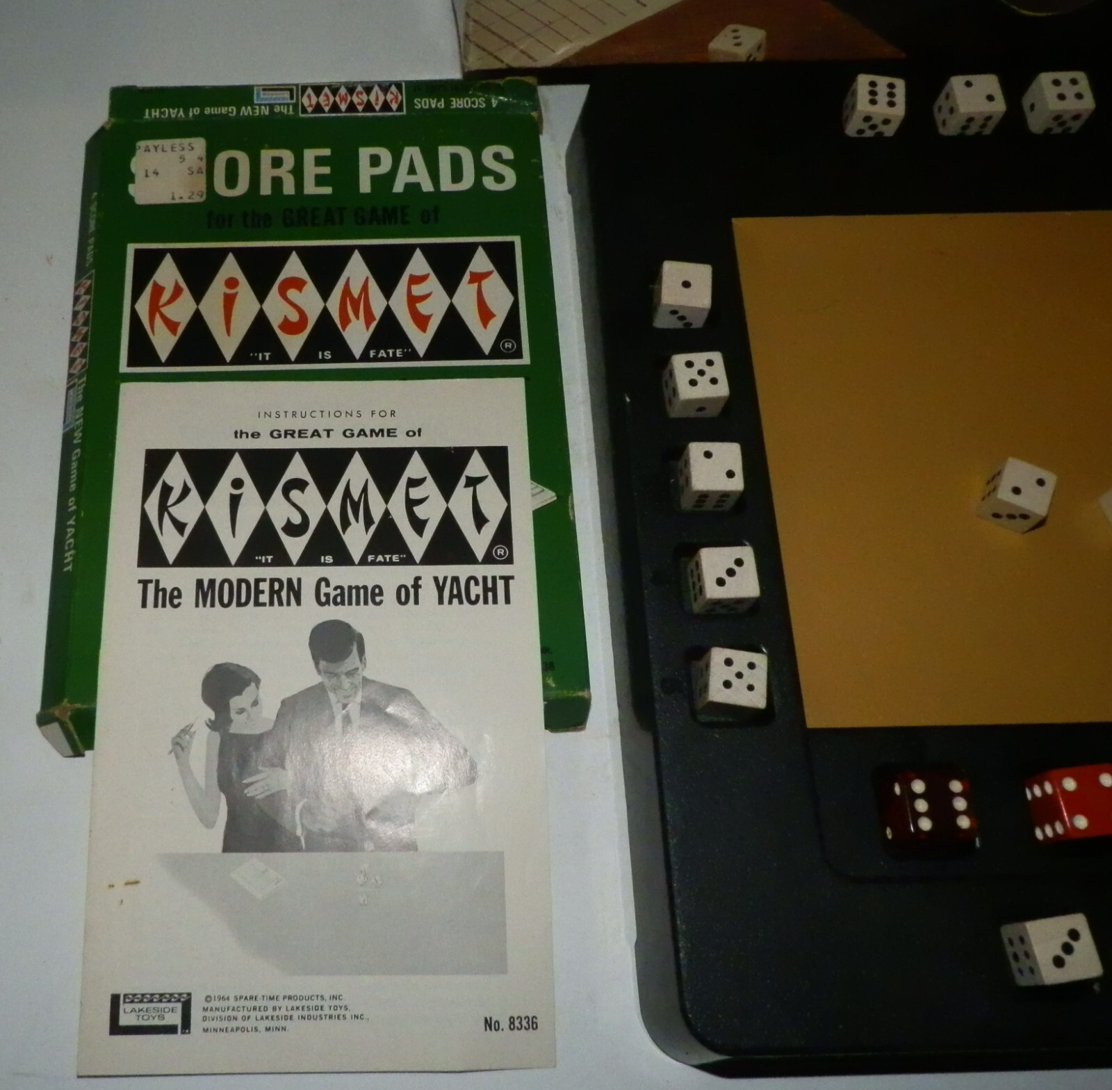 1974 Challenge Yahtzee Odd Couple Game Tony Randall Jack Klugman plus Kismet
