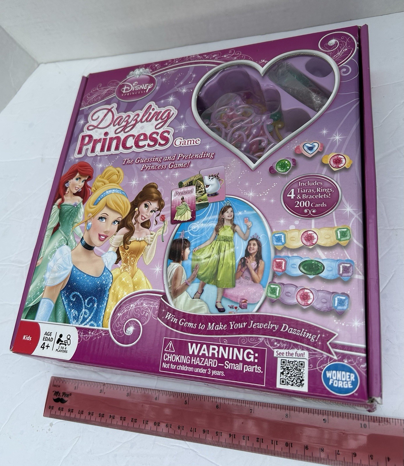DAZZLING DISNEY PRINCESS Jewelry Tiara Game Complete Belle , Cinderella , Ariel