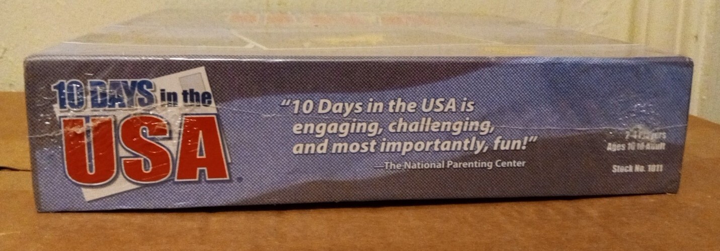 Out of the Box Boardgame 10 Days in the USA (1st Ed) Box SW
