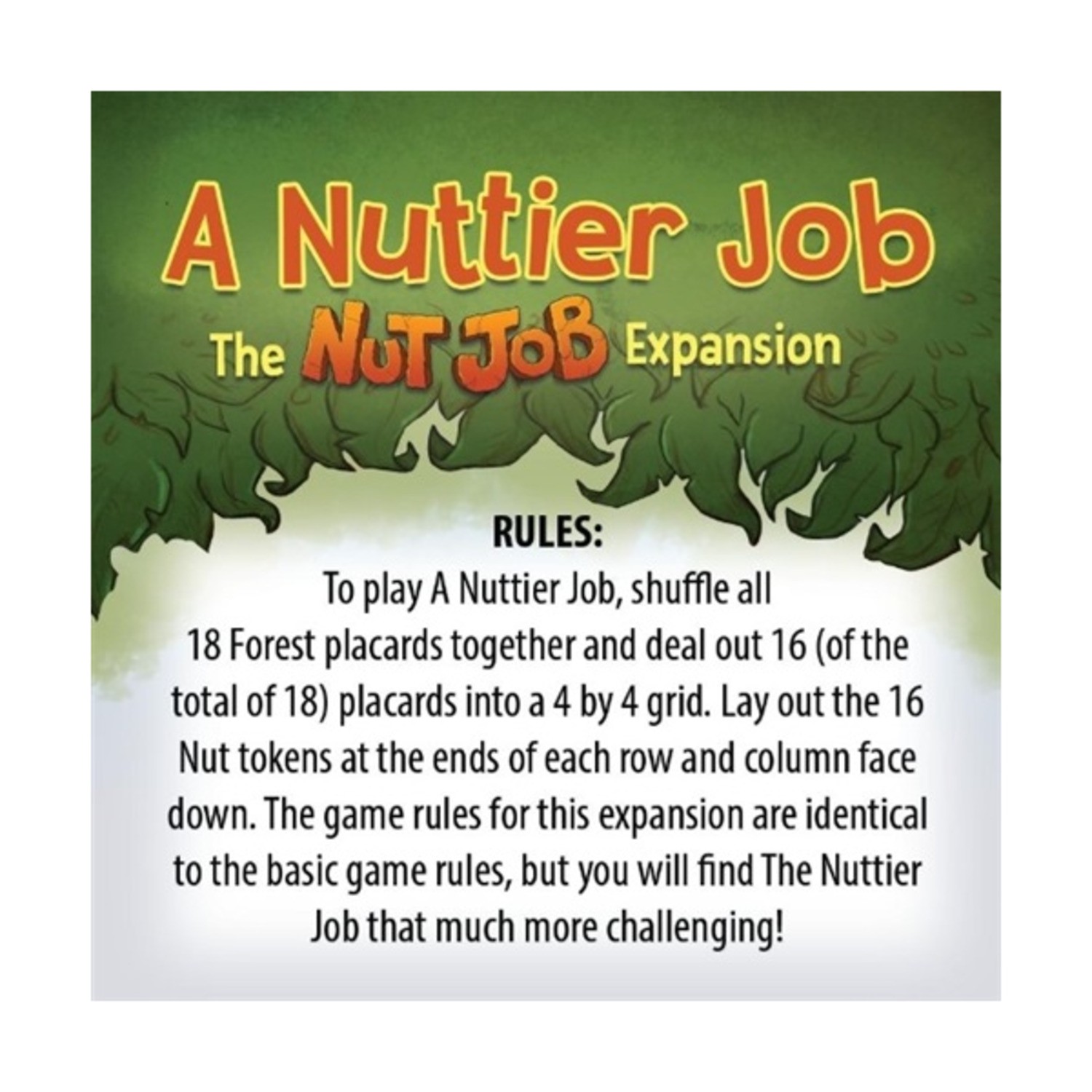 Ferti Boardgame Nut Job – A Nuttier Job Expansion SW (New)