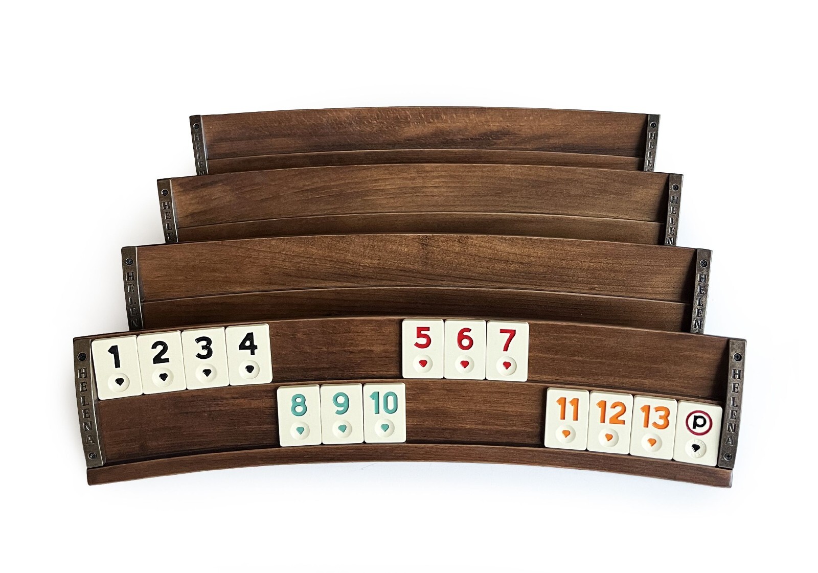Elliptic Massive Wood Rummi Set Handmade Hand Carved, Rummy Cube Set, Okey Game