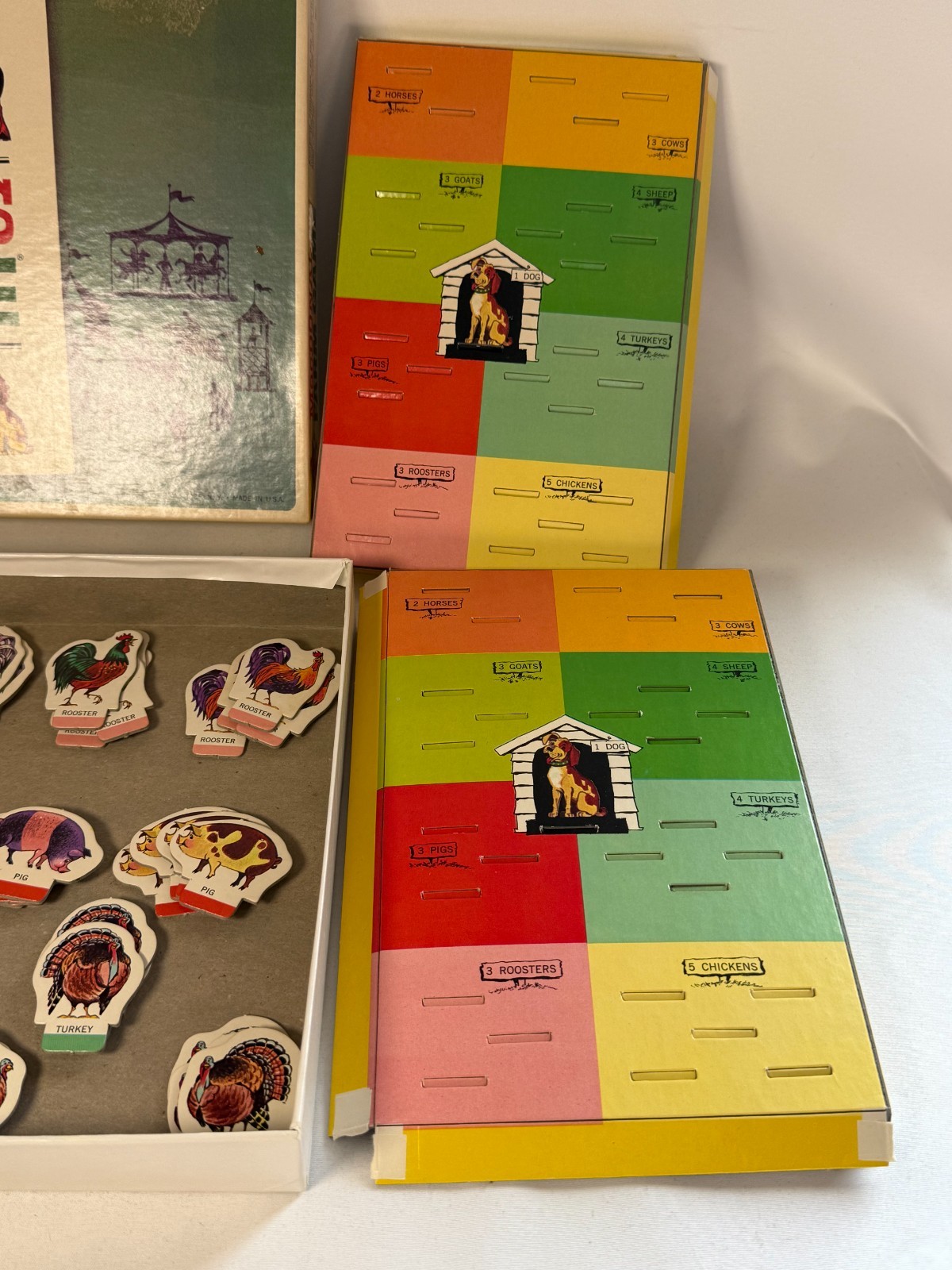 MacDonald’s Farm Board Game Animals Farm Spinner Vtg 1965 County Fair Selchow