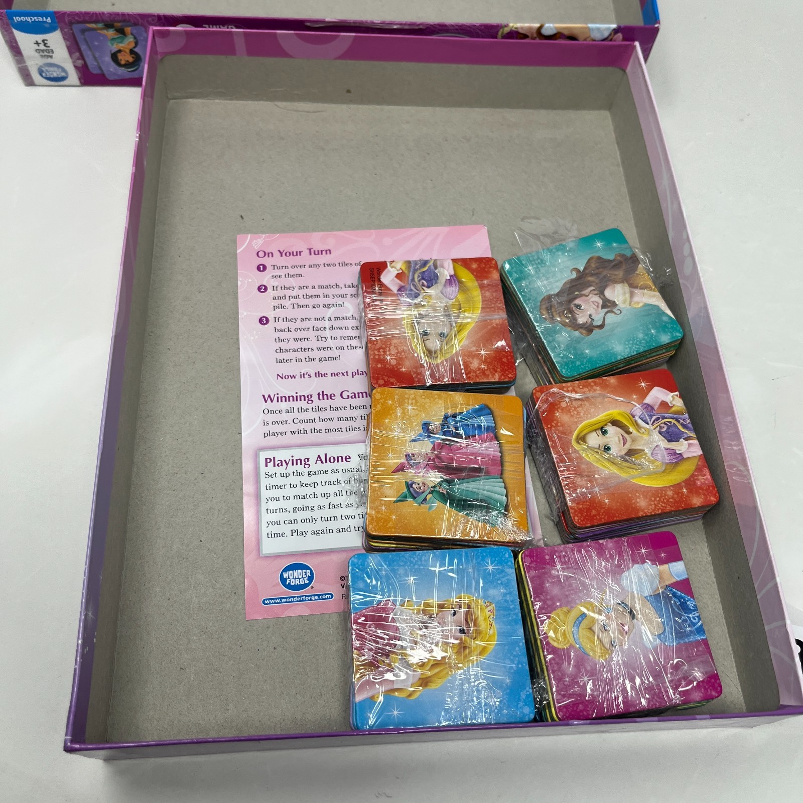 Disney Princess Edition Matching Game – Wonder Forge 2014 COMPLETE .