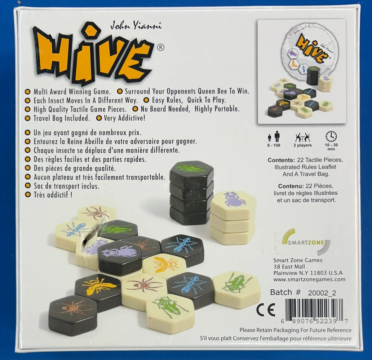 Smartzone Hive 2-Player Game. Brand New, Sealed!
