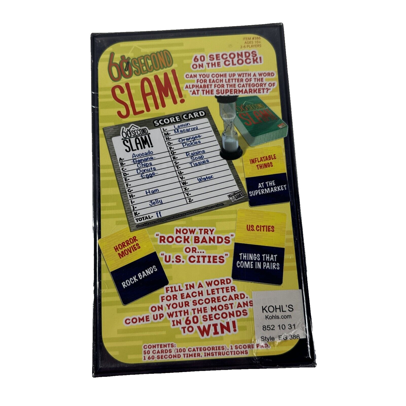 NEW SEALED 60-Second Slam Card Game – Endless Games AGES 10+