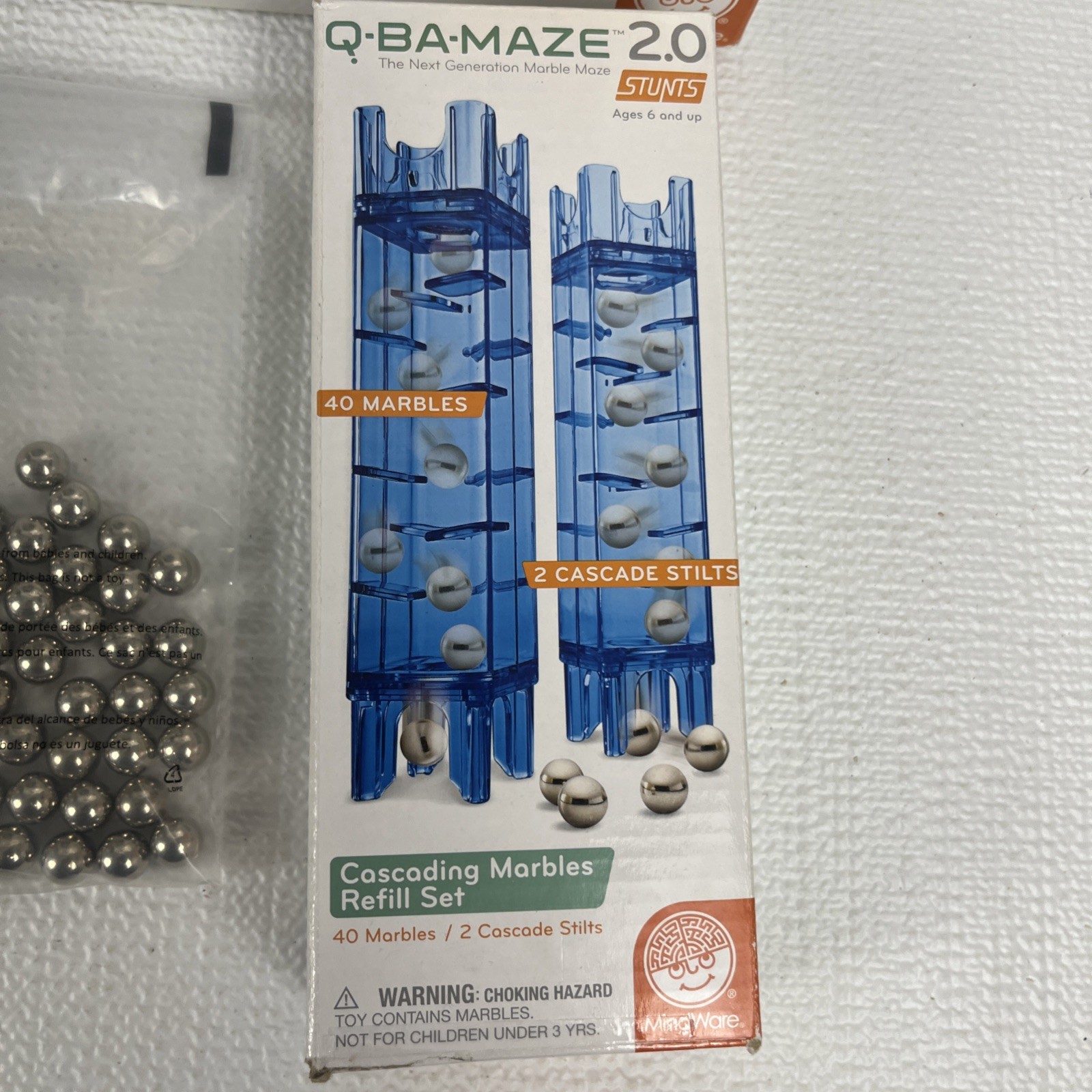 Q Ba Maze 2.0 (Includes Marble Maze, Starter Stunt, Refill Cascade, Marbles)
