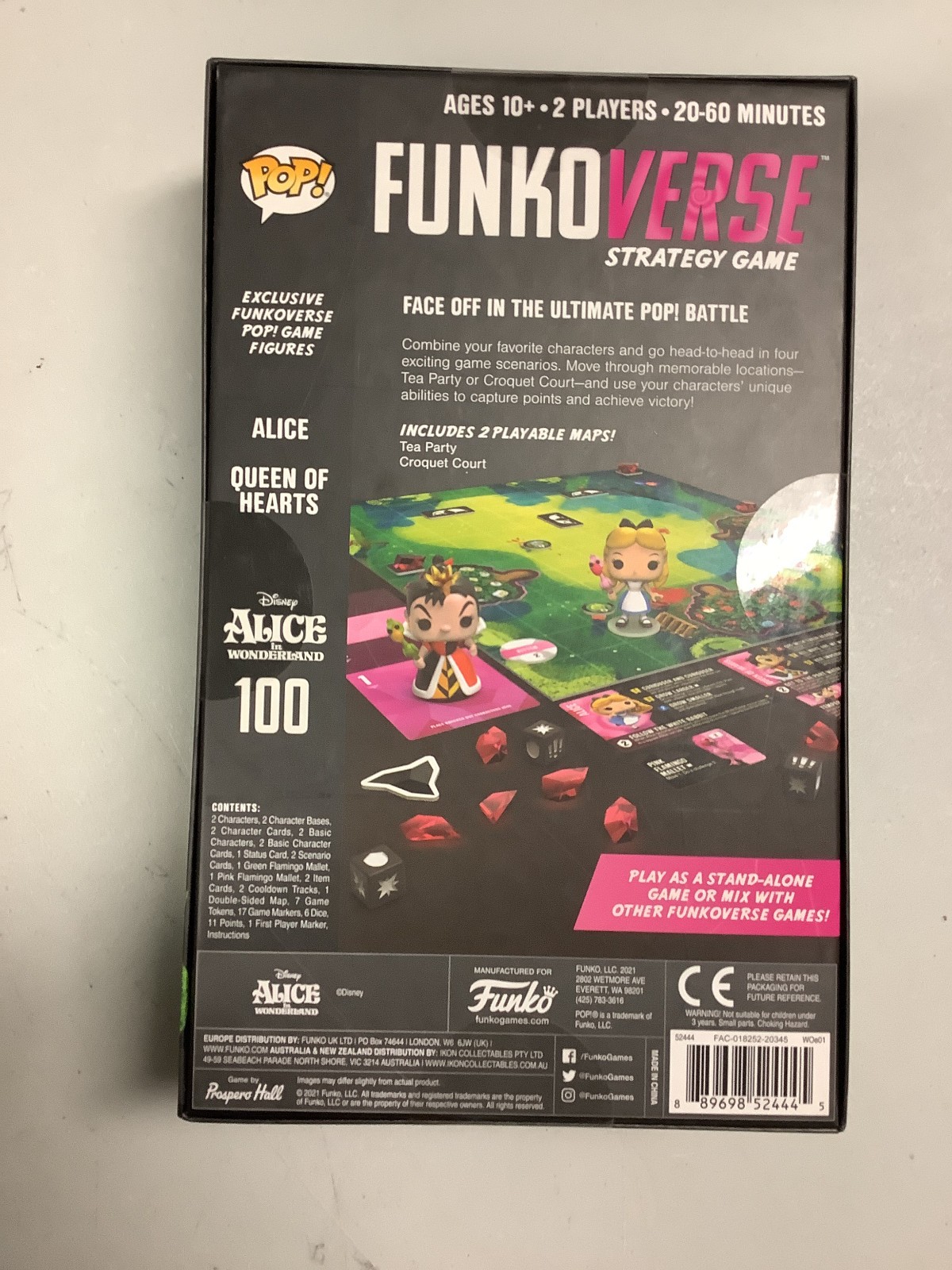 Funko Verse Alice In Wonderland Strategy Board Game Funkoverse Diamond Chase