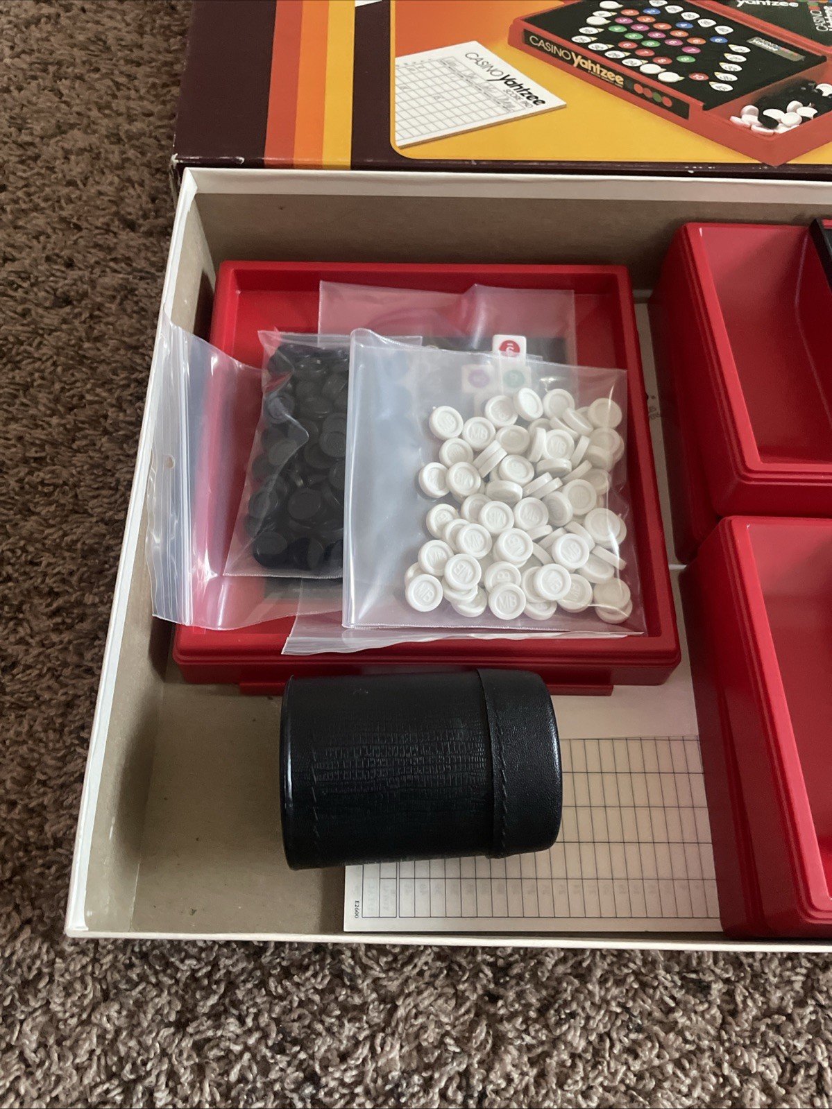 Vintage 1986 Casino Yahtzee Game by Milton Bradley 100% COMPLETE Nice!