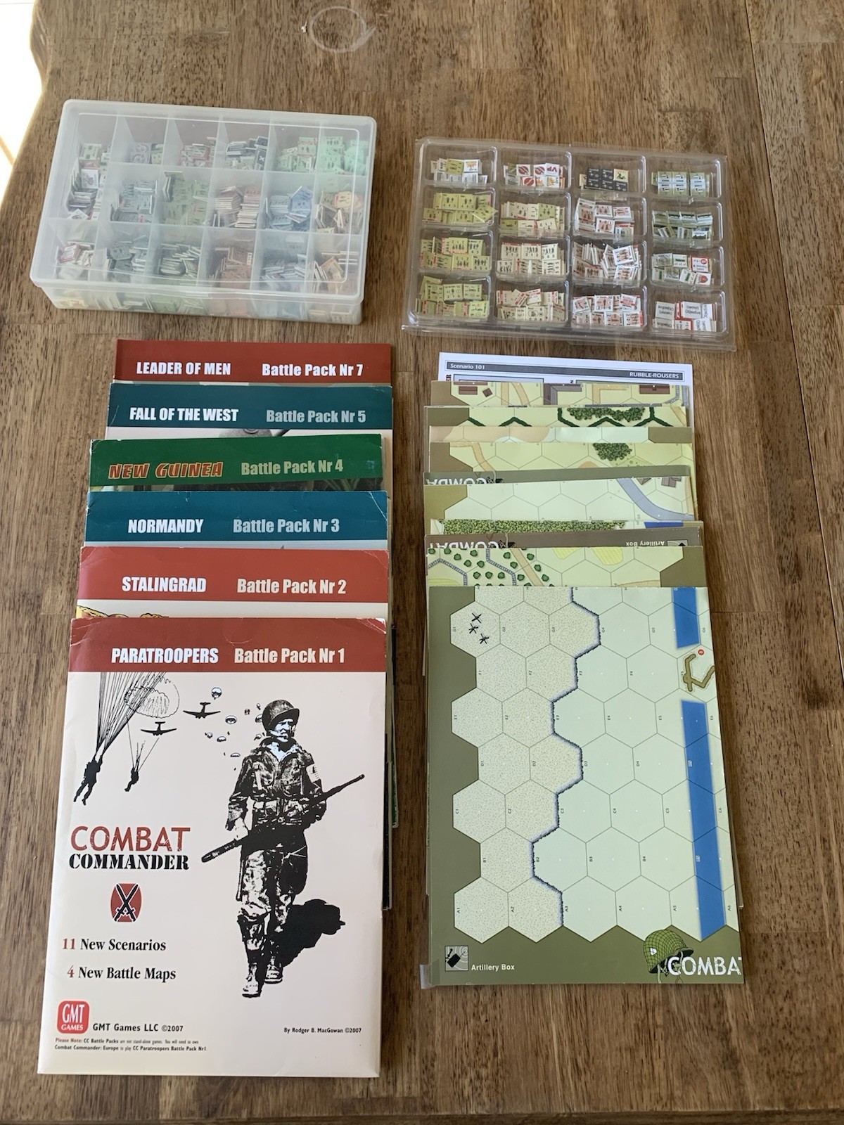 GMT Combat Commander GMT battle pack number 1-5, 7 Not sure complete Counters