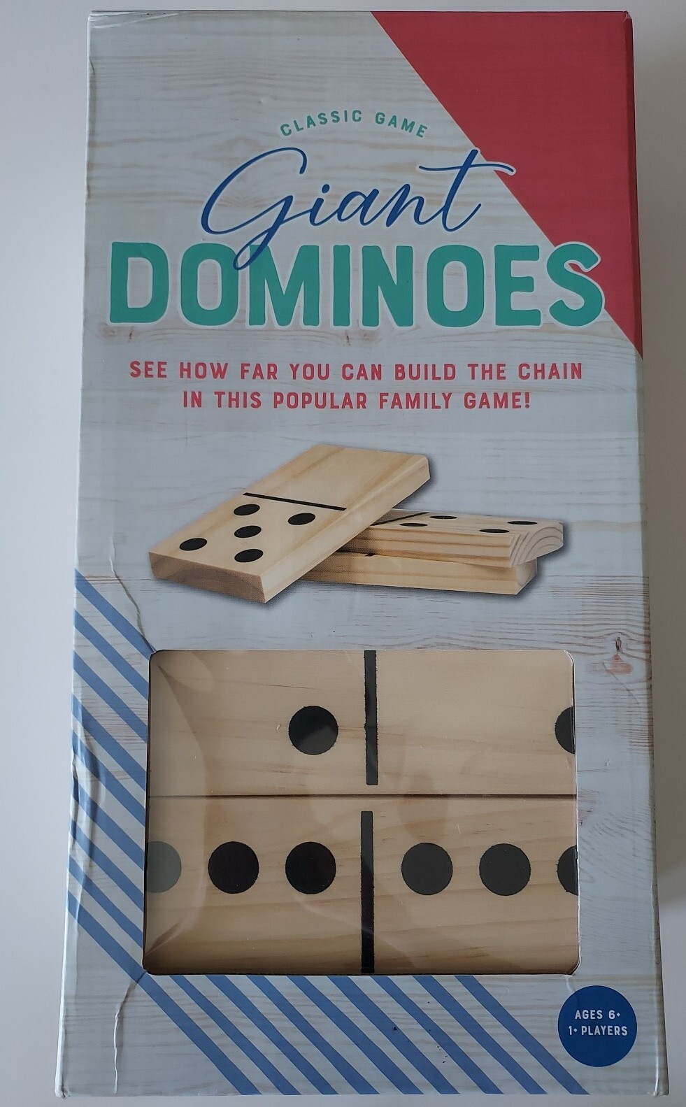 Professor Puzzle Giant Wooden Dominoes Classic Family Game 28 Pieces NIB